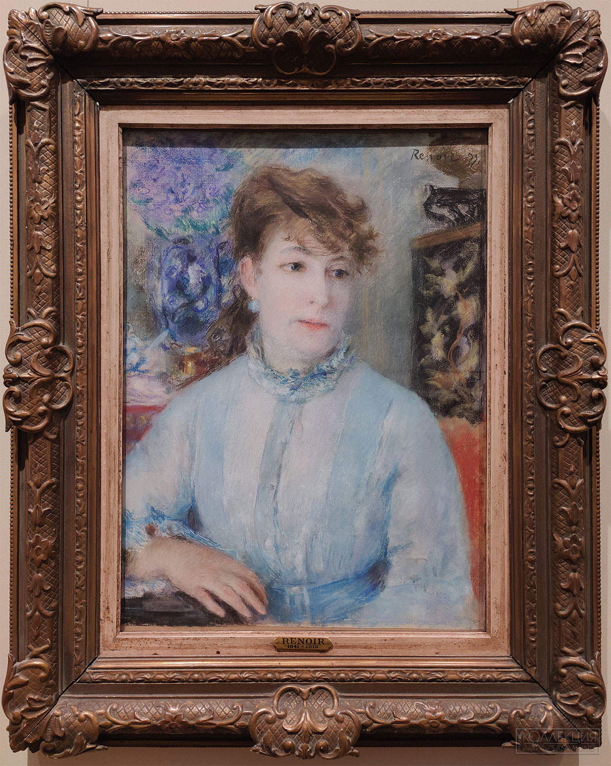 Пьер Огюст Ренуар (1841-1919). Женский портрет. 1877. Бумага, пастель. Поступление: 1949 г. ранее в собрании О. Кребса и Хольцдорфе. Инв. № ГР-155-95 Pierre-Auguste Renoir (1841-1919). Portrait of a Woman. 1877. Pastel on paper. Acquired in 1949: formerly in the collection of Otto Krebs, Holzdorf