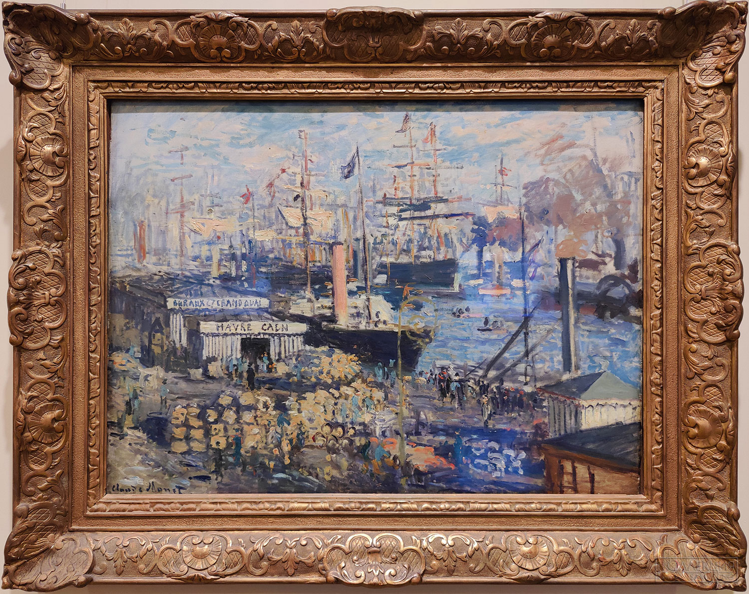 Клод Моне (1840-1926). Большая набережная в Гавре. 1872. Холст, масло. Поступление: 1949 г.; ранее в собрании О. Кребса в Хольцдорфе. Инв. № ГЭ-10614 Claude Monet (1840-1926). The Grand Quai at Le Havre. 1872. Oil on canvas. Acquired in 1949; formerly in the collection of Otto Krebs, Holzdorf