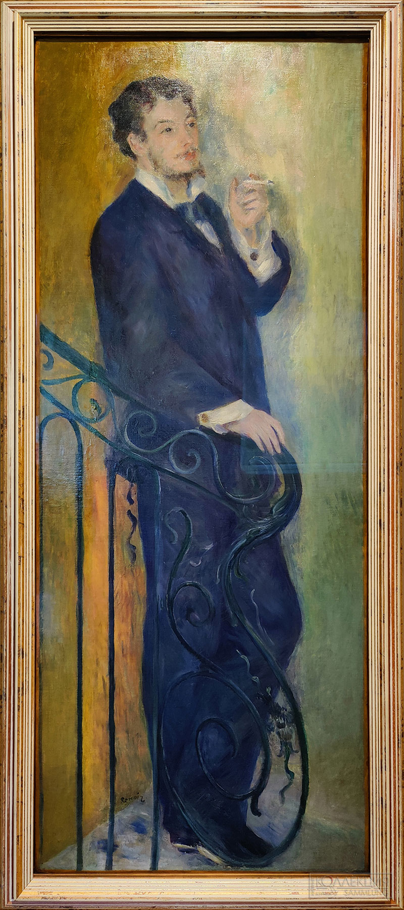 Пьер-Огюст Ренуар (1841-1919). Мужчина на лестнице. Ок. 1876. Холст, масло. Поступление: 1945 г.; ранее в собрании О. Герстенберга в Берлине. Инв. № ГЭ-10624 Pierre-Auguste Renoir (1841-1919). Man on a Stair. c. 1876. Oil on canvas. Acquired in 1945; formerly in the collection of Otto Gerstenberg, Berlin