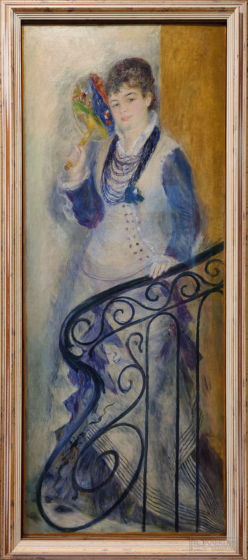 Пьер-Огюст Ренуар (1841-1919). Женщина на лестнице. Ок. 1876. Холст, масло. Поступление: 1945 г.; ранее в собрании О. Герстенберга в Берлине. Инв. № ГЭ-10625 Pierre-Auguste Renoir (1841-1919). Woman on a Stair. c. 1876. Oil on canvas. Acquired in 1945; formerly in the collection of Otto Gerstenberg, Berlin