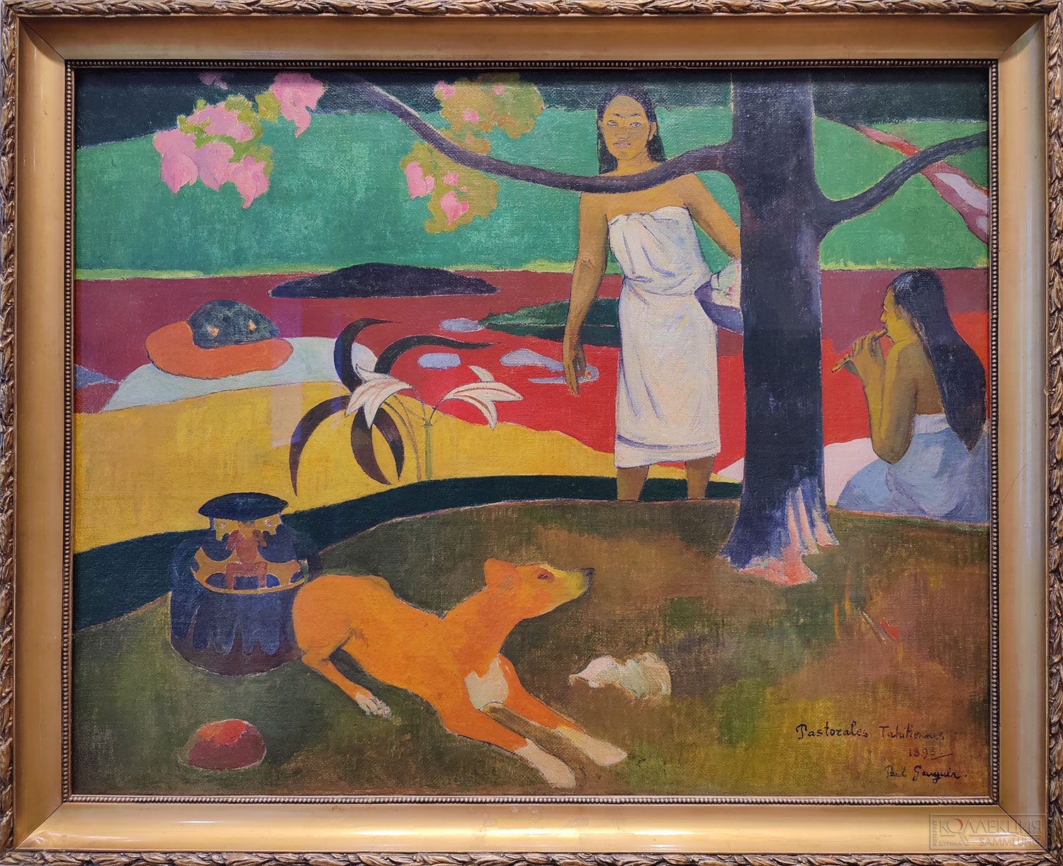 Поль Гоген (1848-1903). Таитянские пасторали. 1892. Холст, масло. Поступление: 1948 г. из Государственного музея нового западного искусства: приобретено И. А. Морозовым в 1909 г. в галерее Воллара (Париж). Инв. № ГЭ-9119 Paul Gauguin (1848-1903). Tahitian Pastorals. 1892. Oil on canvas. Acquired in 1948 from the State Museum of Modern Western Art, purchased by Ivan Morozov from the Vollard Gallery, Paris, in 1909