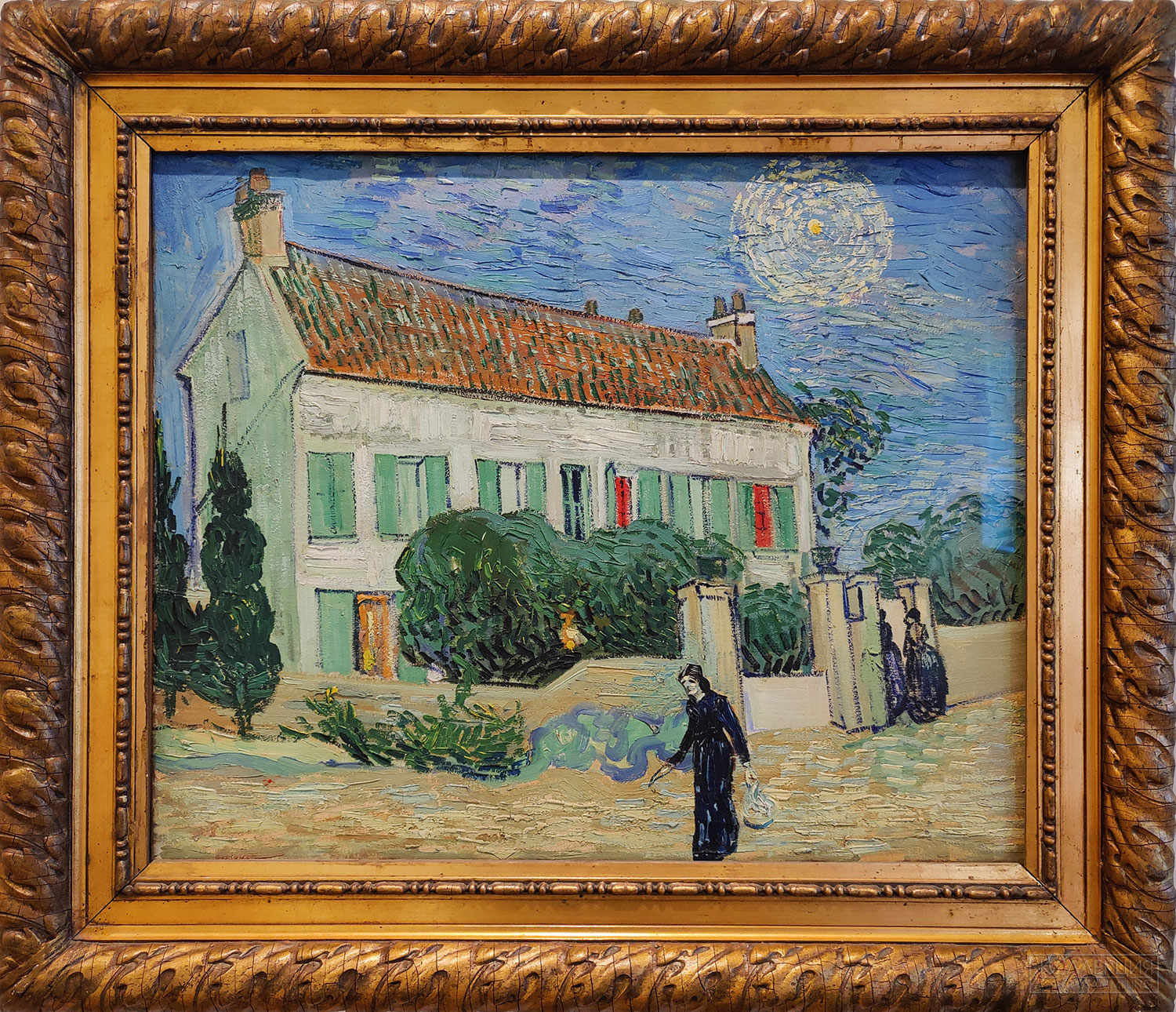 Винсент Ван Гог (1853-1890). Белый дом ночью. Июнь 1890. Холст, масло. Поступление: 1949 г.; ранее в собрании О. Кребса в Хольцдорфе. Инв. № ЗКР-511 Vincent van Gogh (1853-1890). White House at Night. June 1890. Oil on canvas. Acquired in 1949; formerly in the collection of Otto Krebs, Holzdorf