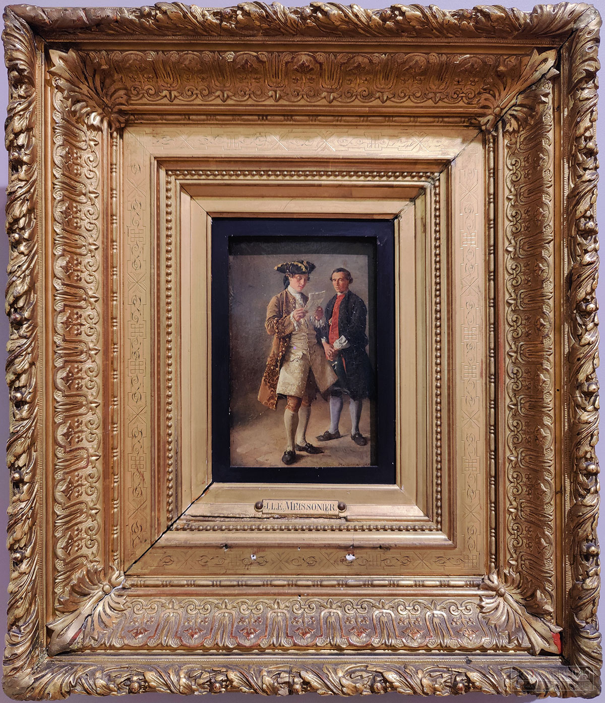 Жан-Луи Эрнест Мейссонье (1815-1891). Чтение письма. 1852. Дерево, масло. Поступление: 1925. из Юсуповского дворца-музея: ранее в собрании Юсуповых. Инв. № ГЭ-5802 Jean-Louis-Ernest Meissonier (1815-1891). Reading a Letter. 1852. Oil on panel. Acquired in 1925 from the Yusupov Palace Museum; formerly in the Yusupov collection