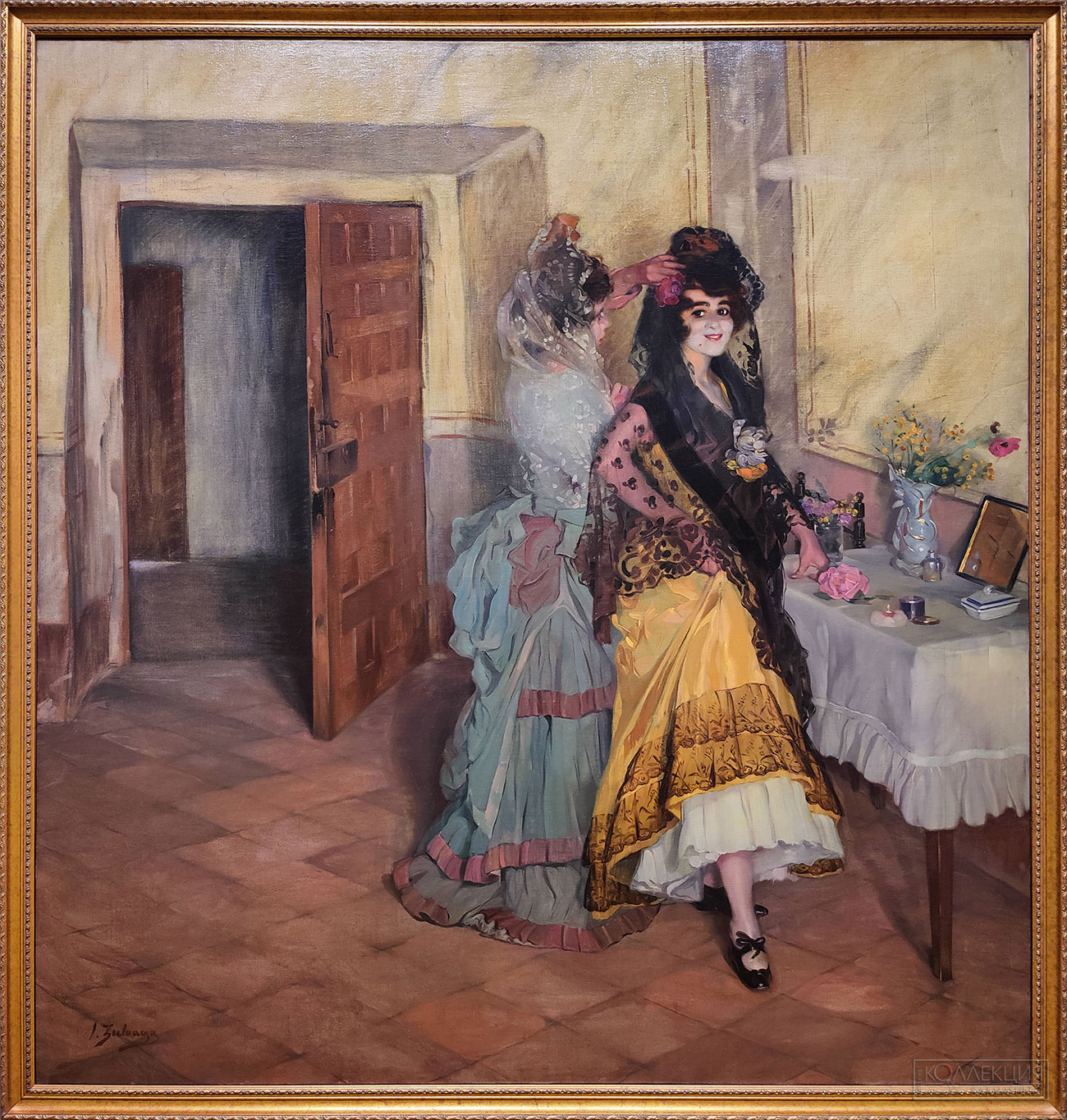 Игнасио Сулоага (1870-1945). Приготовление к бою быков. 1902. Холст, масло. Поступление: 1948 г, из Государственного музея нового западного искусства: ранее в собрании И. А. Морозова (приобретено в 1903 г. с выставки Национального салона в Париже). Инв. № ГЭ-9656 Ignacio Zuloaga (1870-1945). Preparation for the Bull Fight. 1902. Oil on canvas. Acquired in 1948 from the State Museum of Modern Western Art: formerly in the collection of Ivan Morozov (purchased at the Salon de la Société Nationale des Beaux-Arts in Paris in 1903)