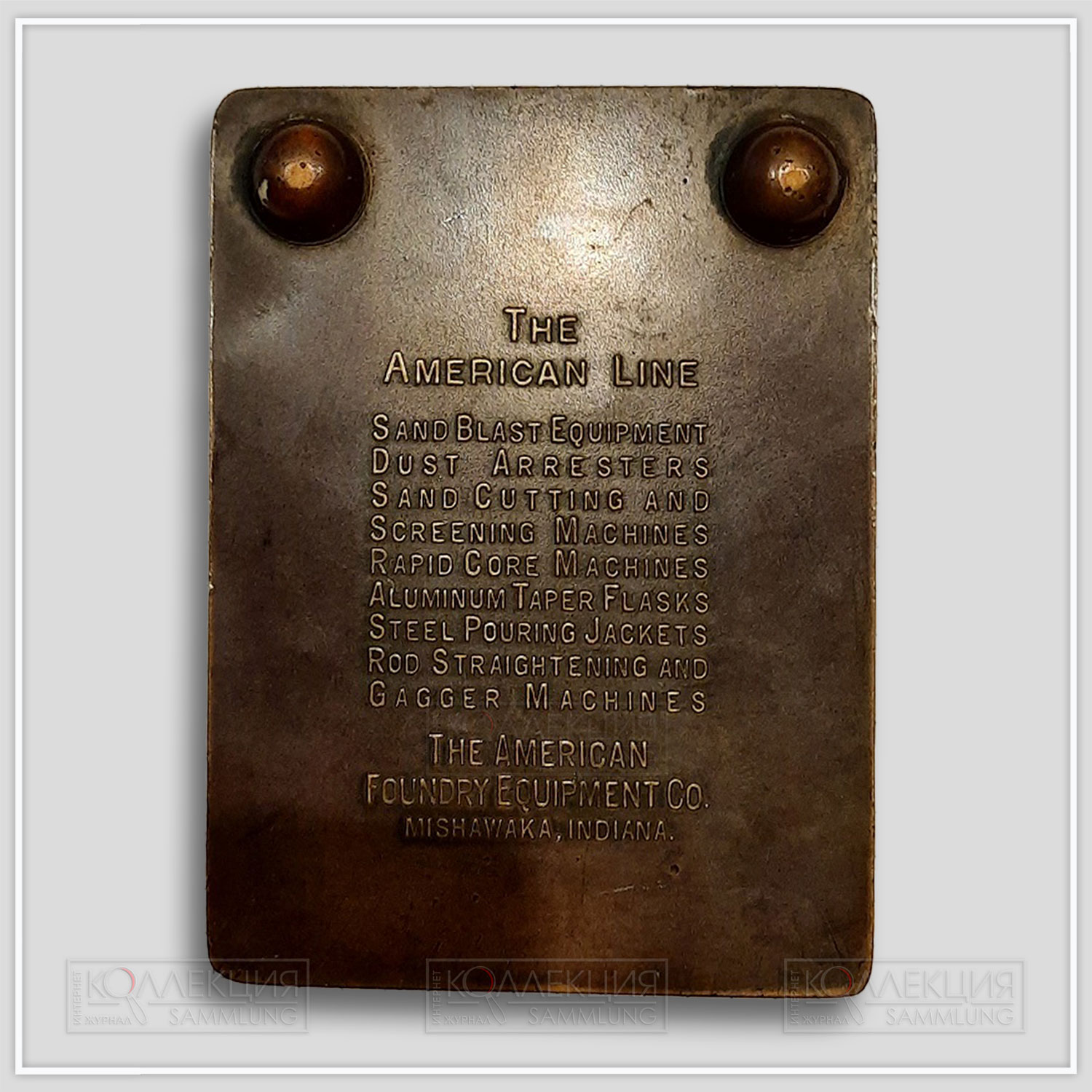 Frederick C. Hibbard. American Foundry Equipment Co. Bronze (101,5 mm х 63 mm), 1920s. Whitehead & Hoag Company