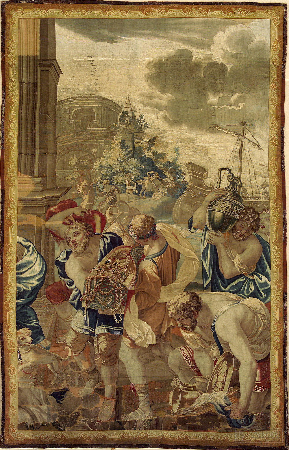 «Разгрузка корабля» Фландрия, Брюссель 2-я. пол. XVII в. . ГМИИ им. А.С. Пушкина