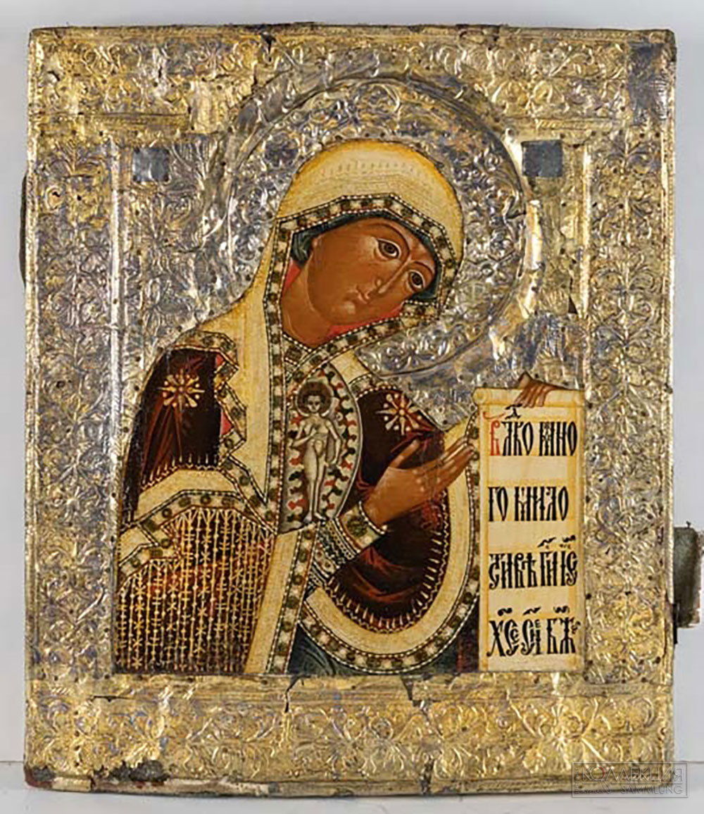 Богоматерь, из Деисуса. Вторая половина ХVII века. Русский Север. Поморье. АОКМ. Собрание Архангельского краеведческого музея