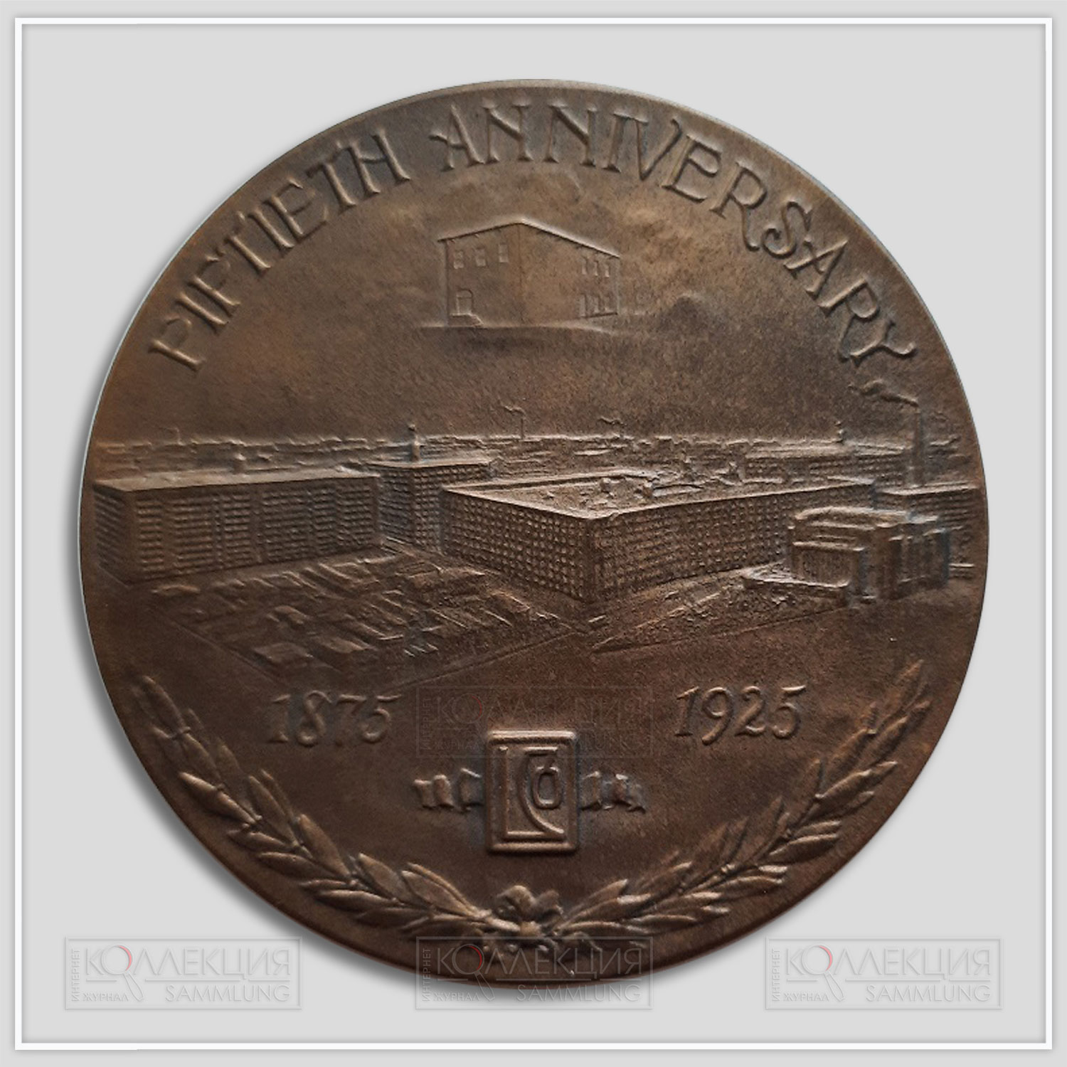Julio Kilenyi. Larkin (John D.) Soap Company 50th Anniversary Medal. Bronze, 1925. Whitehead & Hoag Company. D=76 mm, p=178 gr; d=38 mm, p=25 gr.