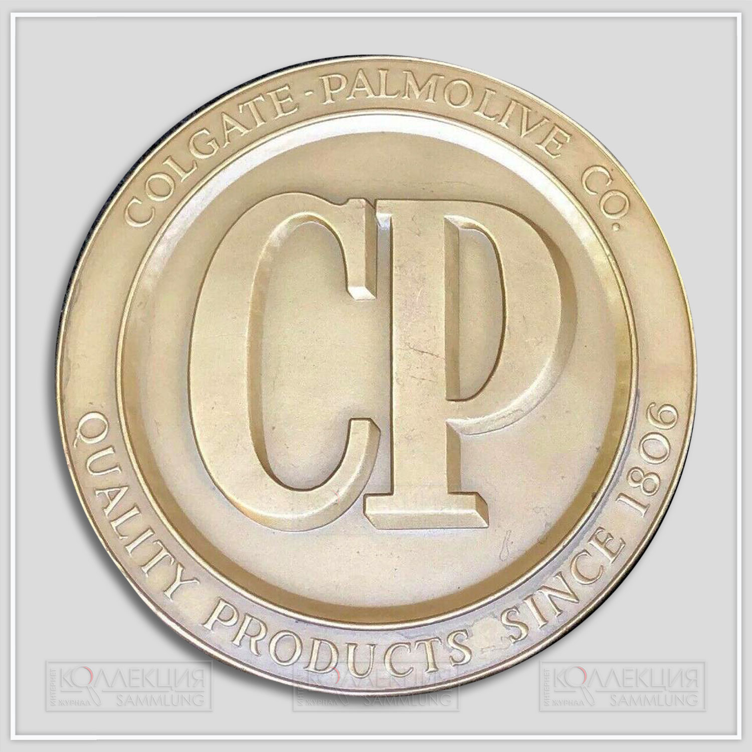 Ralf J. Menconi. Colgate-Palmolive 150th Anniversary Medal. Bronze, 1956. Medallic Art Co. D=76 mm (MACo 1956-044-001). Ebay