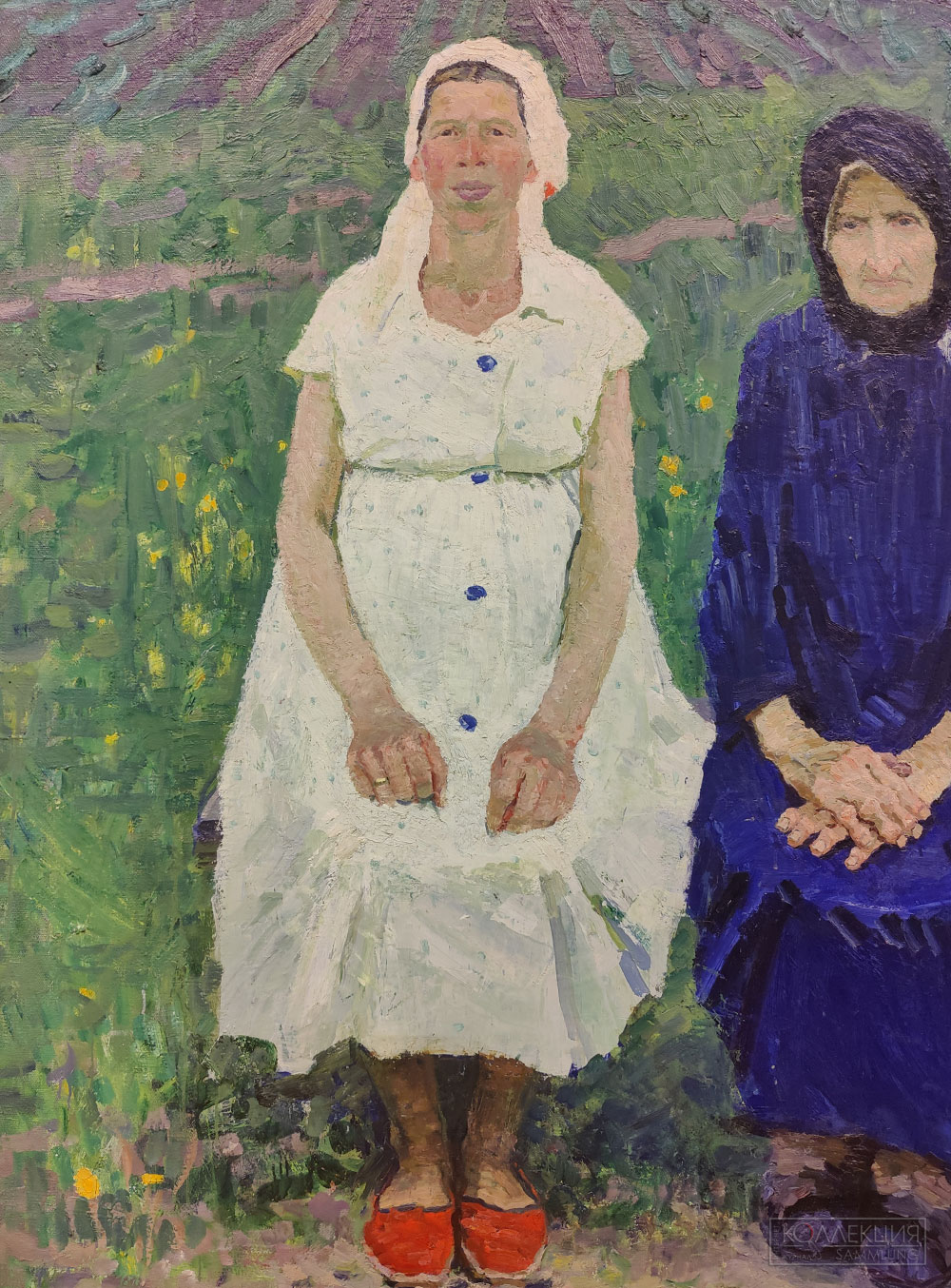 Алексей Ткачёв (1925-2025), Сергей Ткачёв (1922-2022). Матери. 1960-1961. Холст, масло. Государственная Третьяковская галерея Aleksey Tkachev (1925-2025), Sergey Tkachev (1922-2022). Mothers. 1960-1961. Oil on canvas State Tretyakov Gallery. ЖС-559