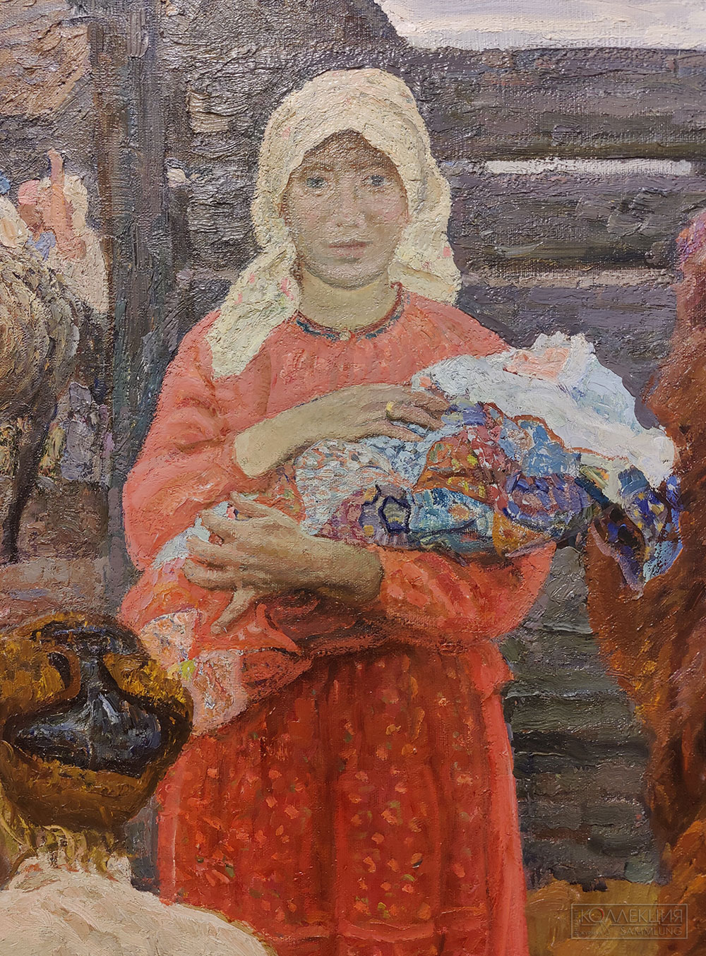 Алексей Ткачёв (1925-2025), Сергей Ткачёв (1922-2022). В колхоз. 1970-1980. Третий вариант. Холст, масло. Государственная Третьяковская галерея Aleksey Tkachev (1925-2025), Sergey Tkachev (1922-2022). To the Collective Farm. 1970-1980. Third variant. Oil on canvas. State Tretyakov Gallery