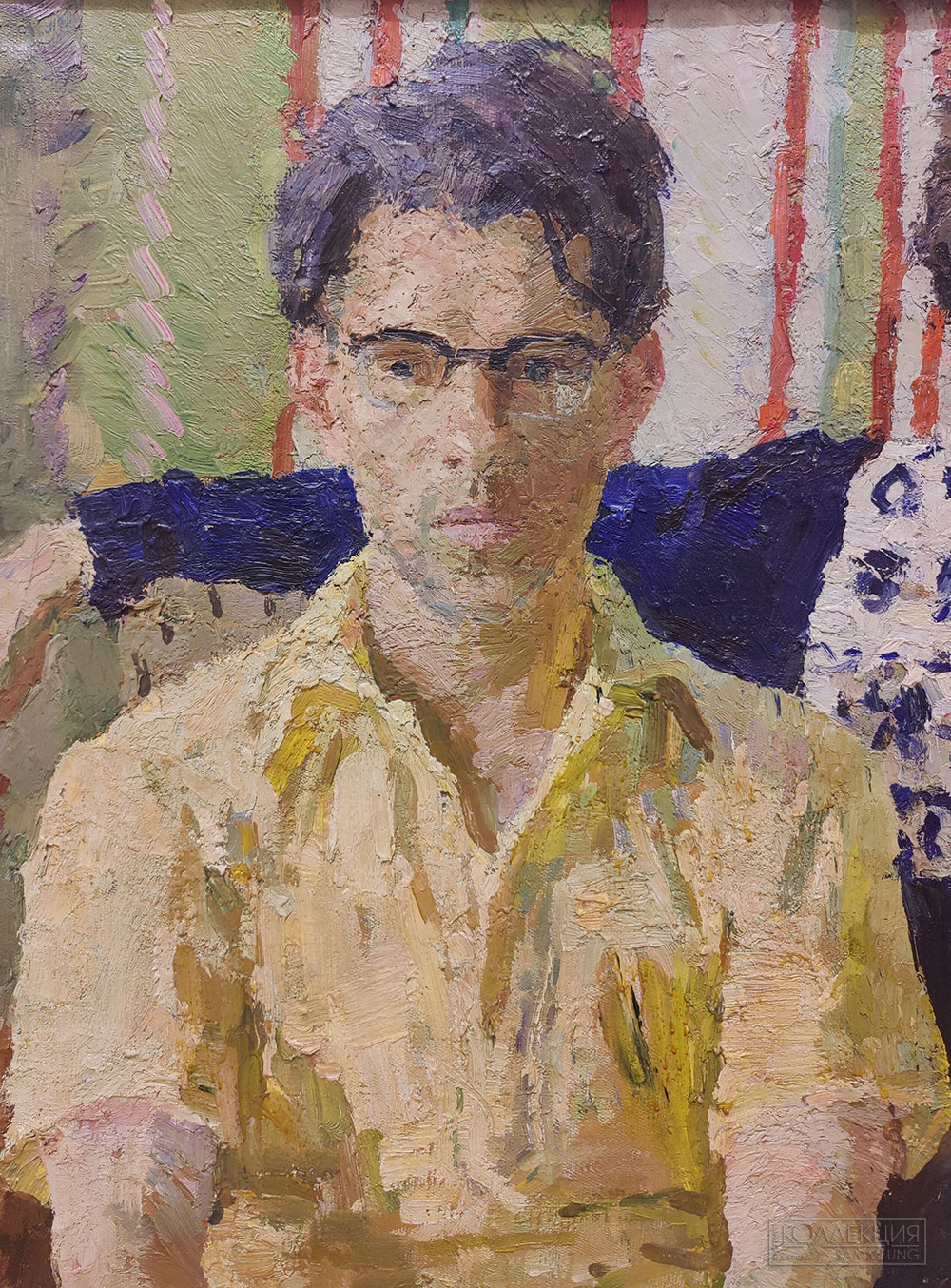 Алексей Ткачёв (1925-2025), Сергей Ткачёв (1922-2022). Автопортрет. 1961. Холст, масло. ГТГ Aleksey Tkachev (1925-2025), Sergey Tkachev (1922-2022). Self-portrait. 1961. Oil on canvas