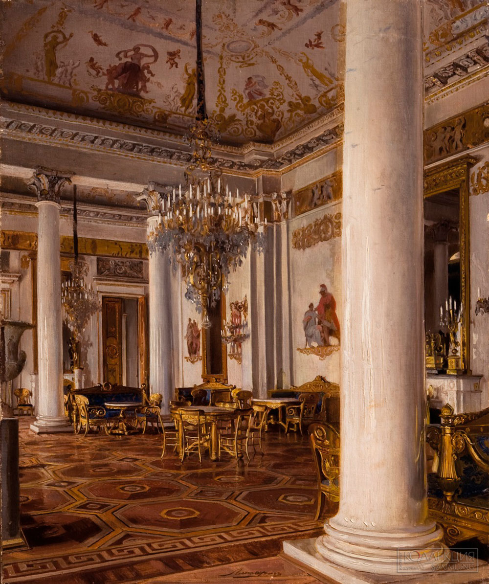 Э.К. Липгарт. Большая (Белая) гостиная в Михайловском дворце. 1890-е. ГРМ