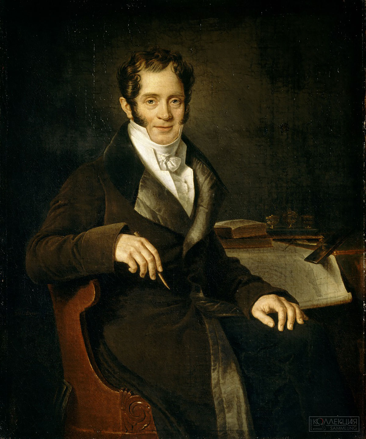 Бенуа Шарль Митуар. Портрет К.И. Росси. До 1812. ГРМ