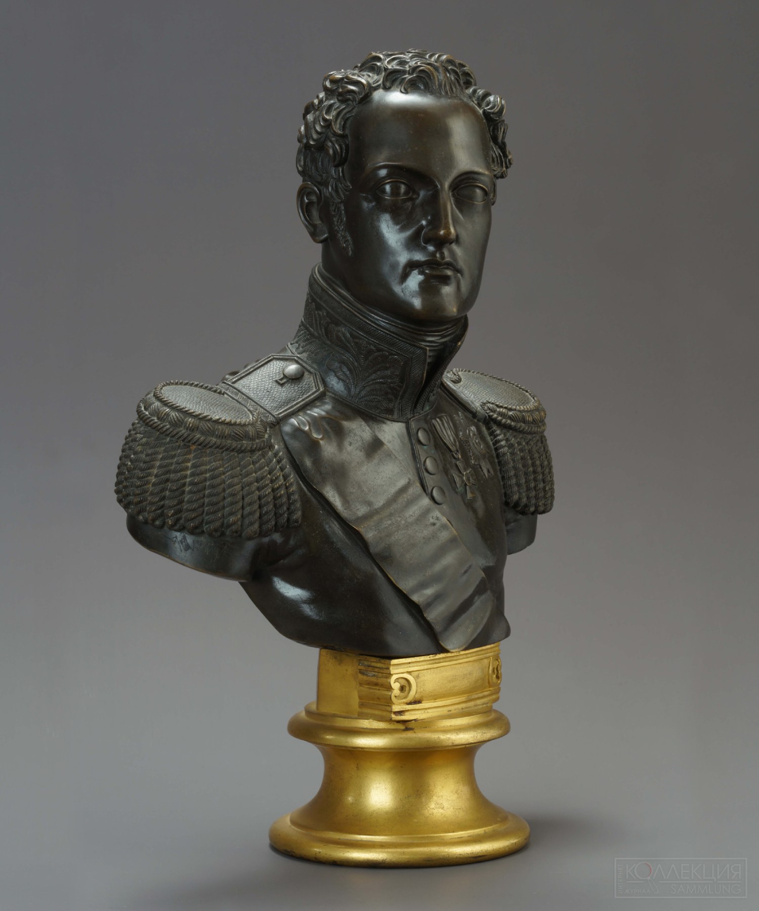 Император Николай I. Россия. После 1820. Бронза, литьё, золочение, патинирование. Высота 39,5 см. Государственный музей-заповедник «Царицыно»