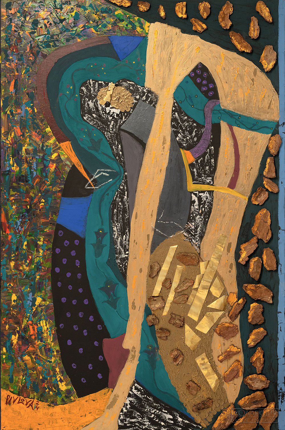 Елена Павлова. Серия Русские балеты. Фавн, 150х100см, смешанная техника, 2024