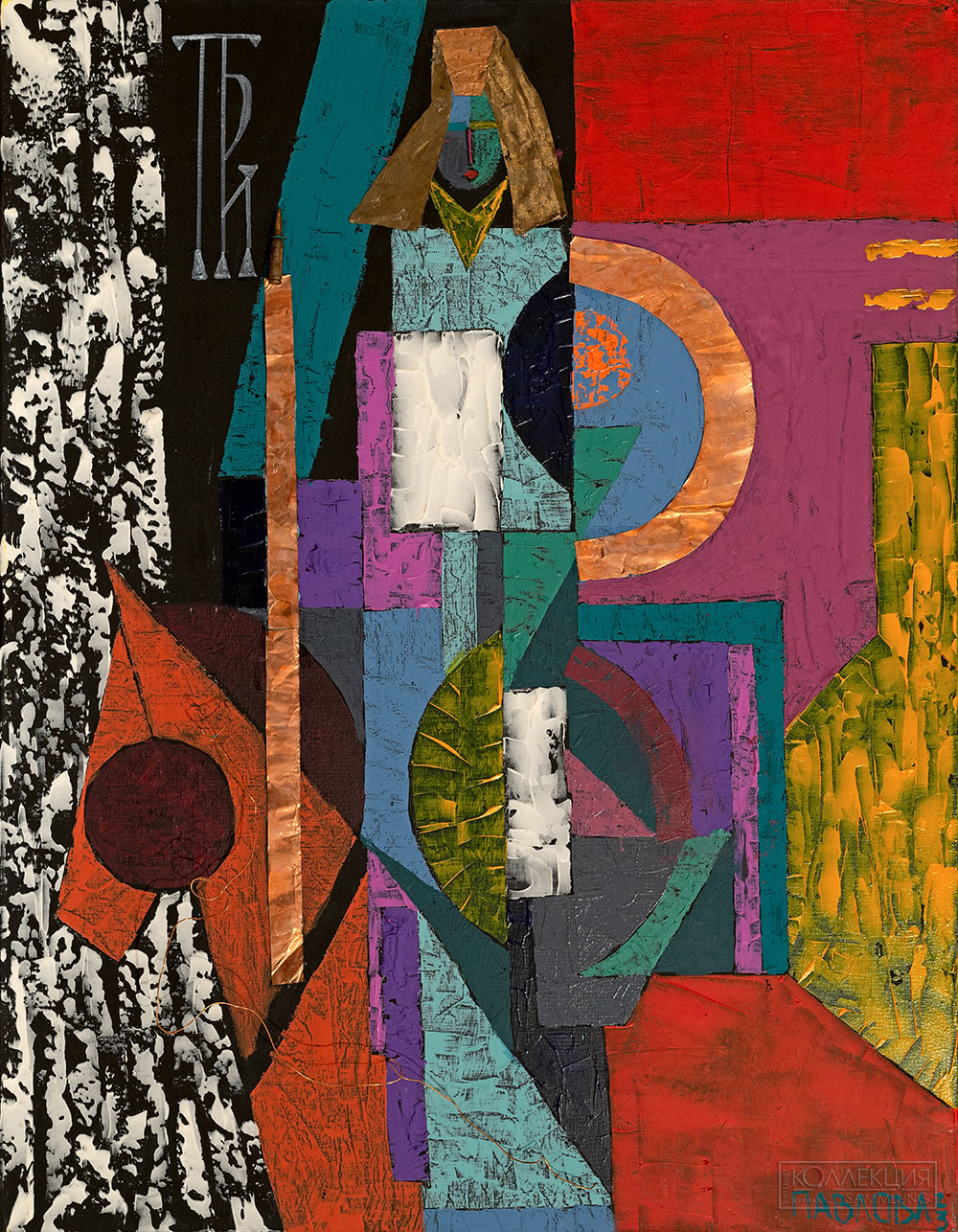 Елена Павлова. Полиптих Женщины-Воины Руси, Богатырша Марья Моревна, 70х90см, смешанная техника, 2023