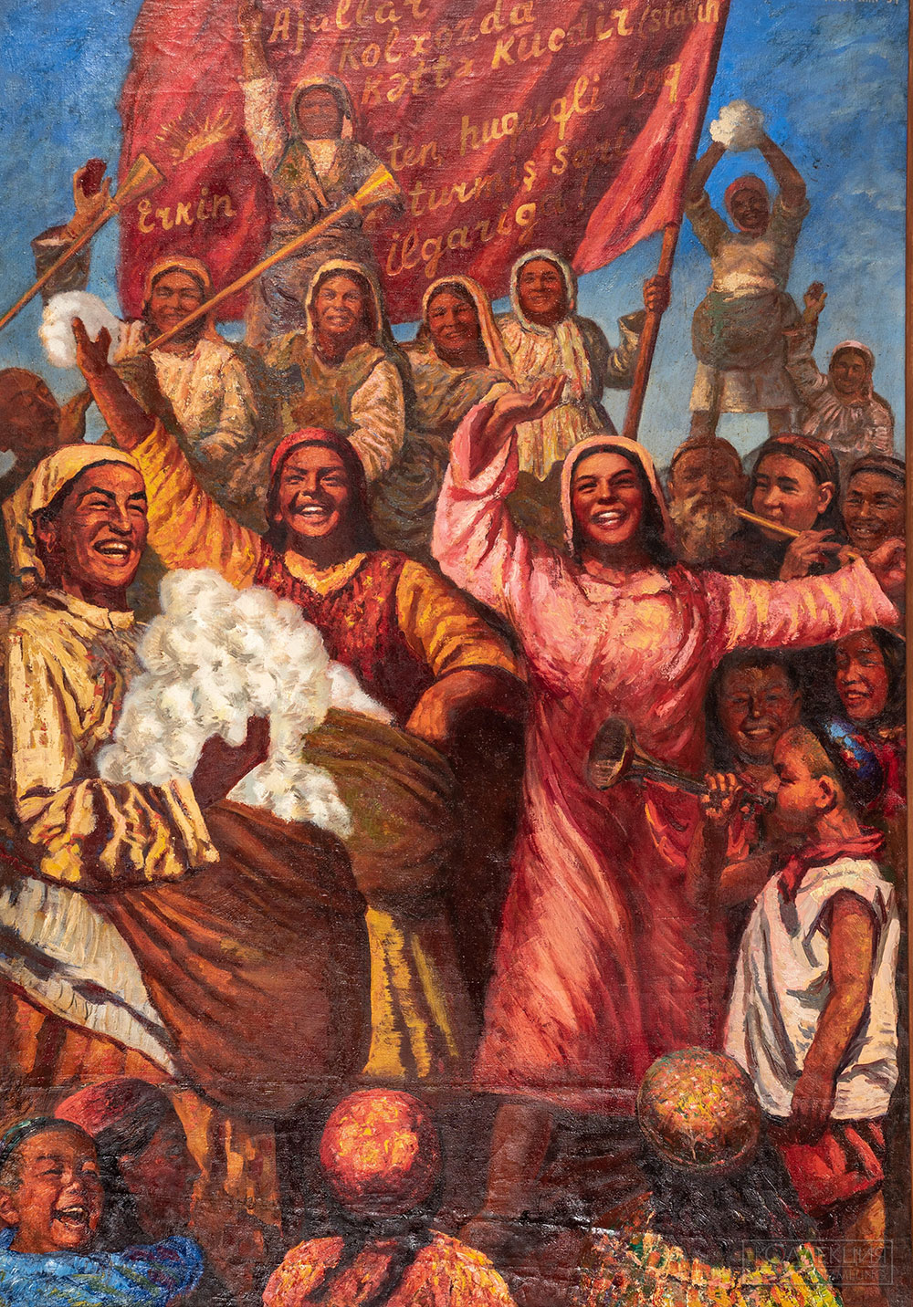 Михаил Курзин. Ударная женская бригада. Узбекистан, 1934, х, м, ГМВ