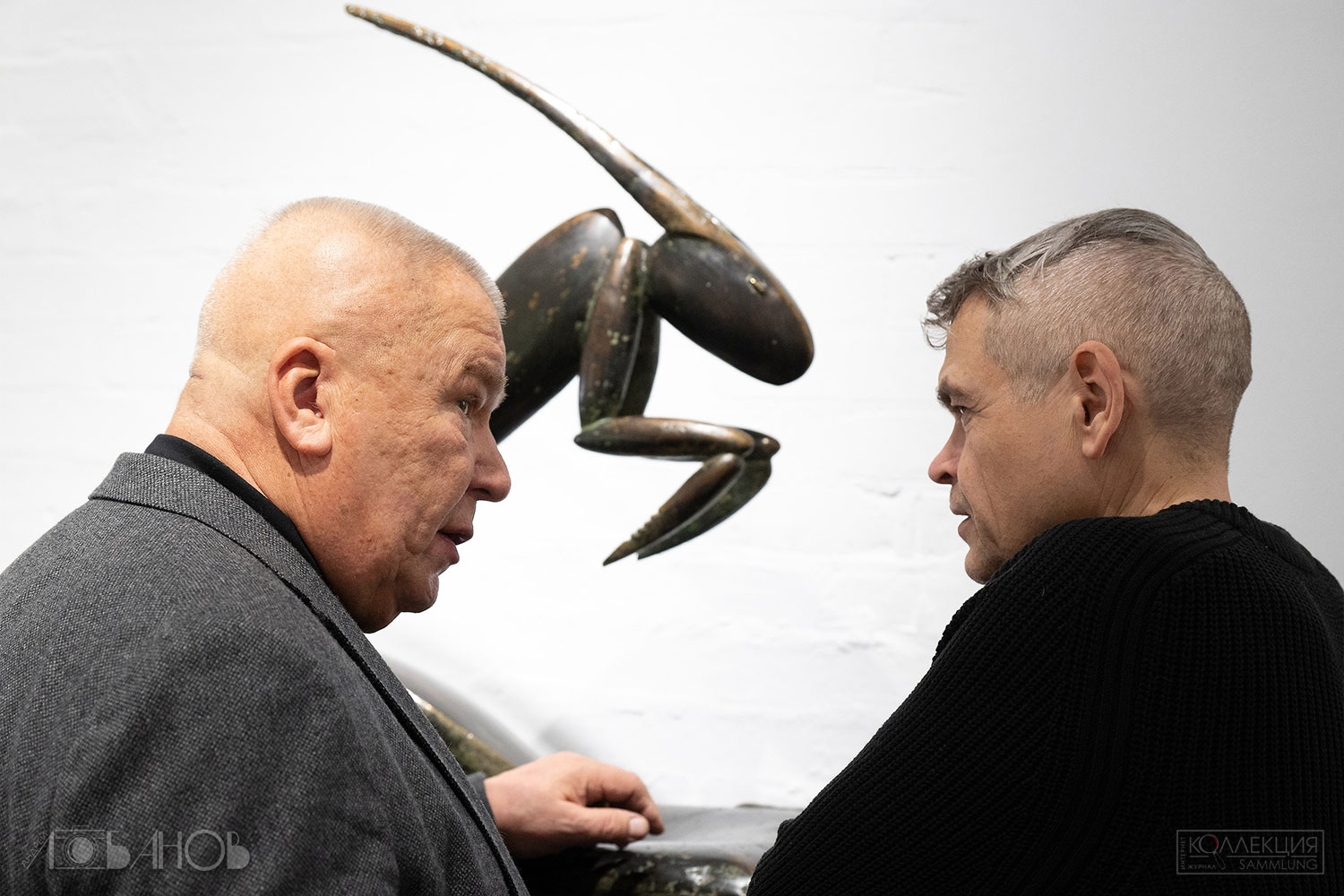 Скульптор Александр Рукавишников и Алексей Сидельников