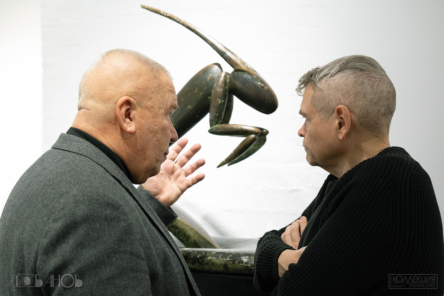 Скульптор Александр Рукавишников и Алексей Сидельников