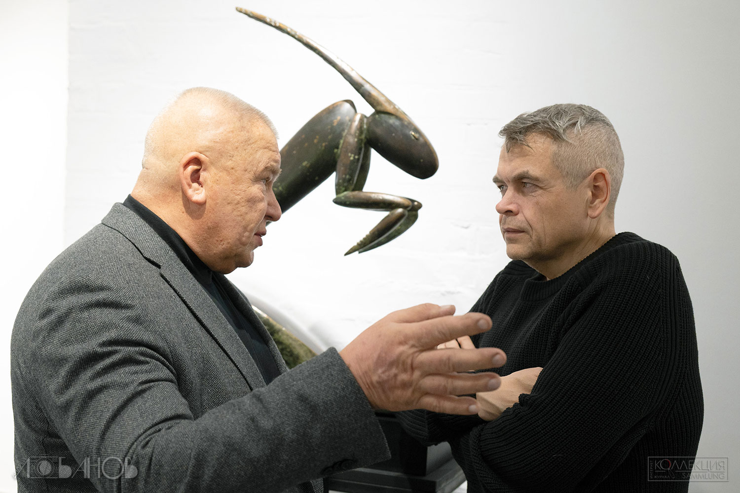 Скульптор Александр Рукавишников и Алексей Сидельников