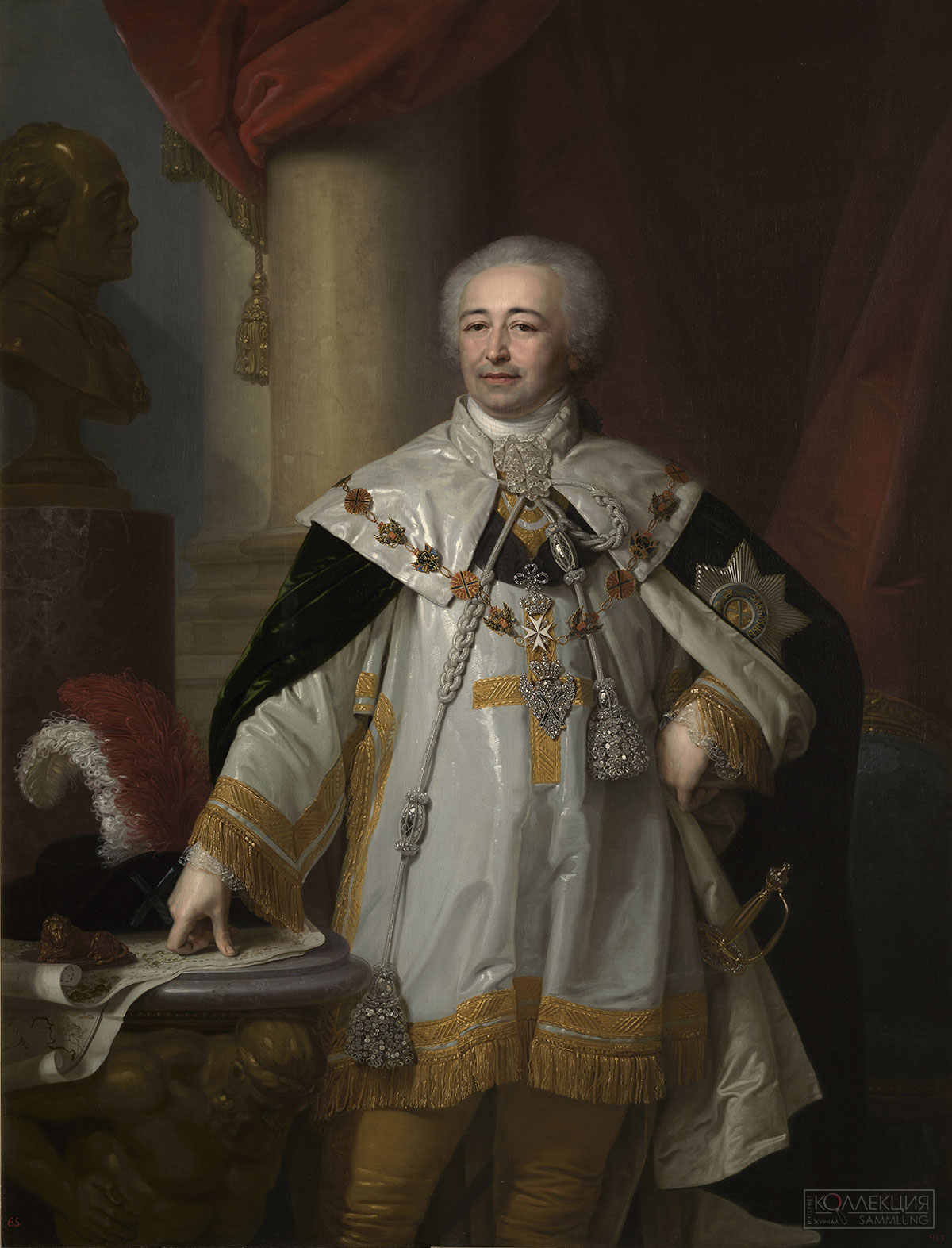 Боровиковский В.Л. (1757, Миргород – 1825, СПб). Портрет князя А.Б. Куракина 1799. Холст, масло. 178 x 137. ГРМ