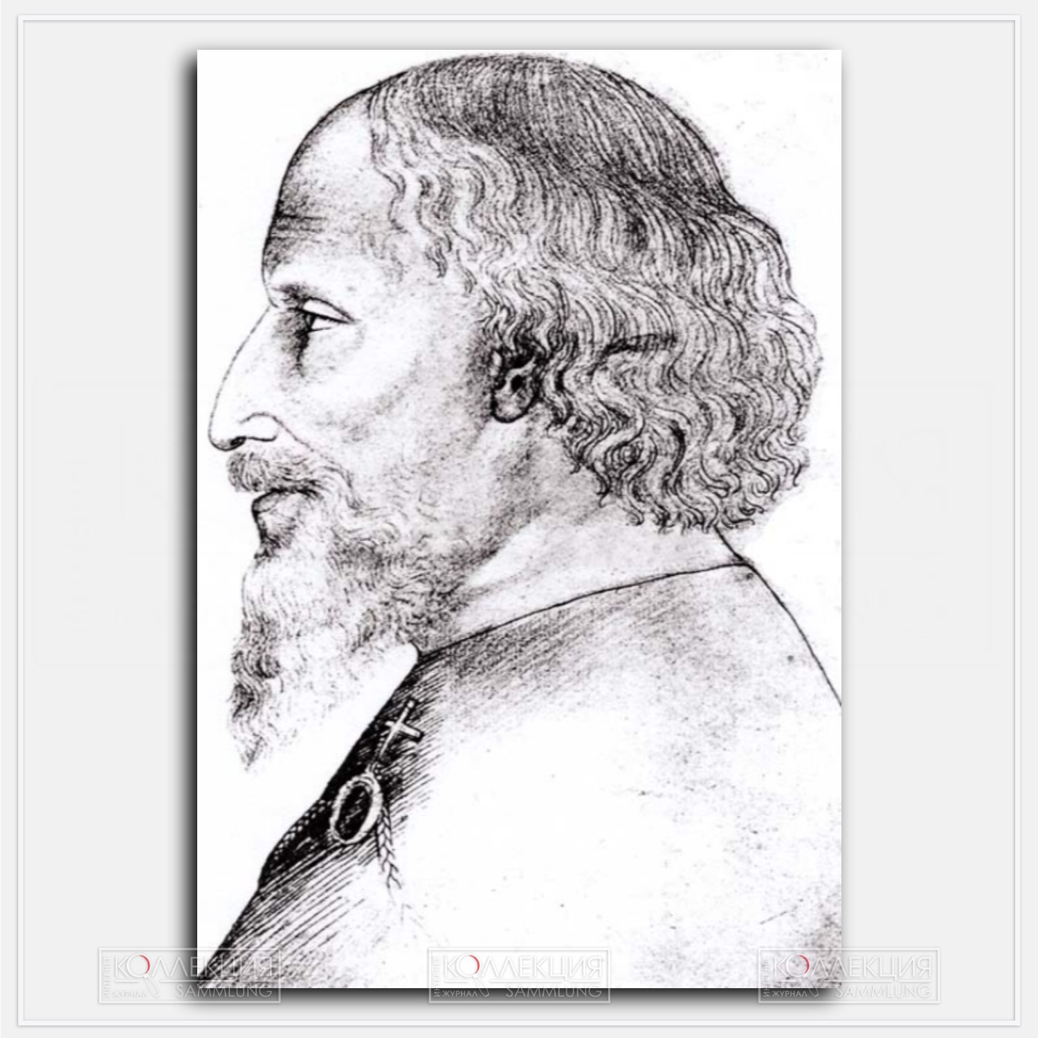 Антонио Пизанелло. Император Сигизмунд со знаком Ордена Дракона. Ок. 1433. Лувр (Paris), Département des Arts graphiques, Inv. 2345