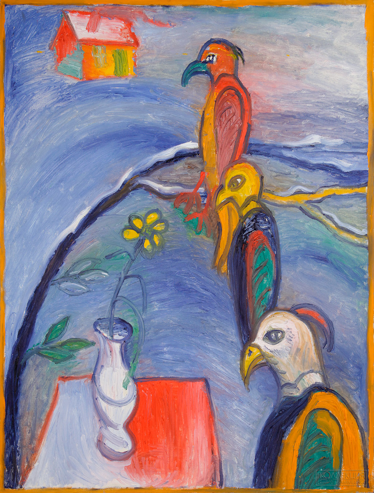 Устюгов Г.А. Орлы сидят на дереве. 2003,. Коллекция галереи Матисс клуб