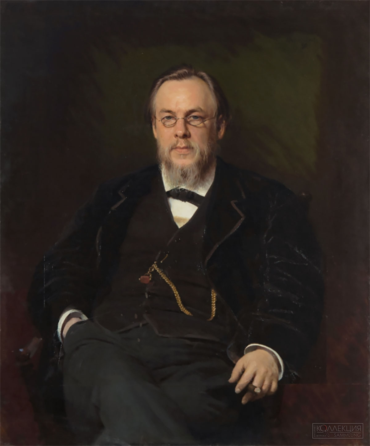 Крамской И.Н. 1837, Острогожск Воронежской губ. – 1887, СПб). Портрет С.П. Боткина. 1880. Холст, масло. 108,6 × 90,5. ГРМ