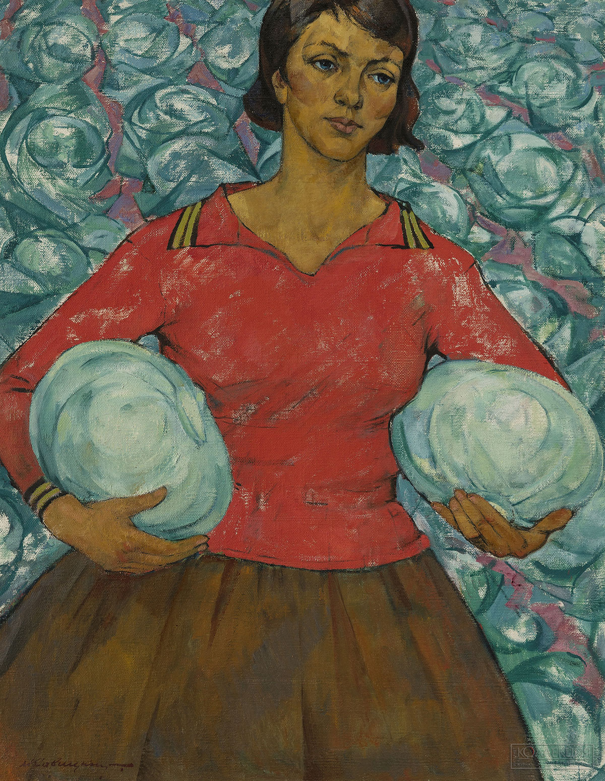 Михаил Савицкий. Девушка с капустой. 1962. Национальный художественный музей Республики Беларусь