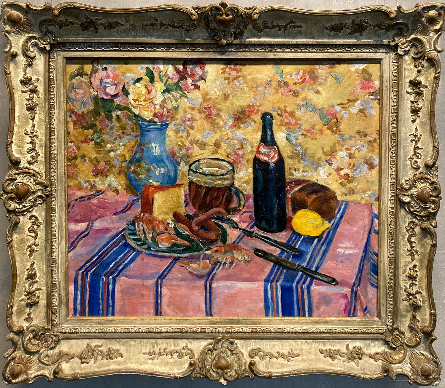 Александр Осмёркин. Натюрморт с бутылкой пива. 1946. Собрание Инны Баженовой