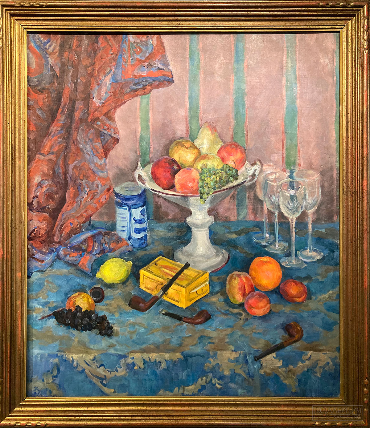 Александр Осмёркин. Фрукты в белой вазе. 1940. Музей изобразительных искусств Кузбасса, Кемерово