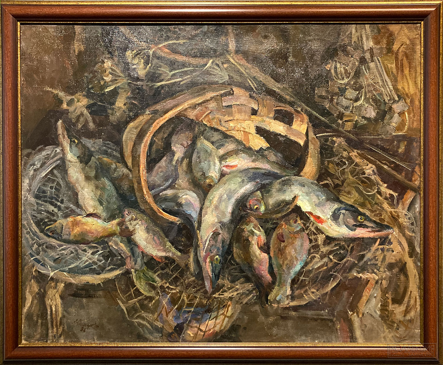 Александр Осмеркин. Волга. Рыбы. 1938. Музей изобразительных искусств Республики Карелия, Петрозаводск