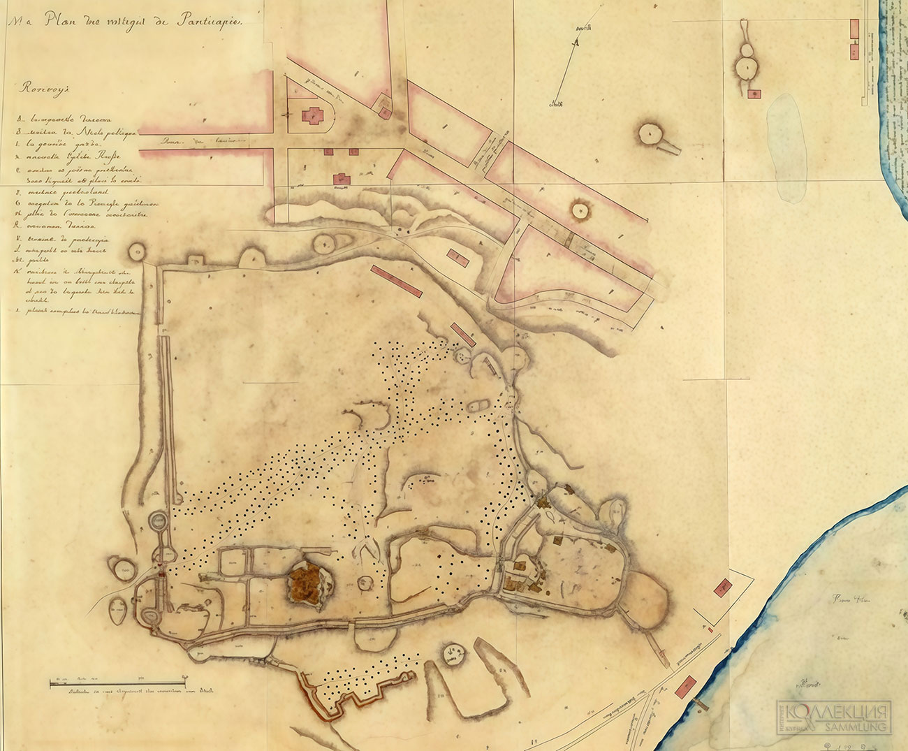Карта Пантикапея. Поль Дюбрюкс