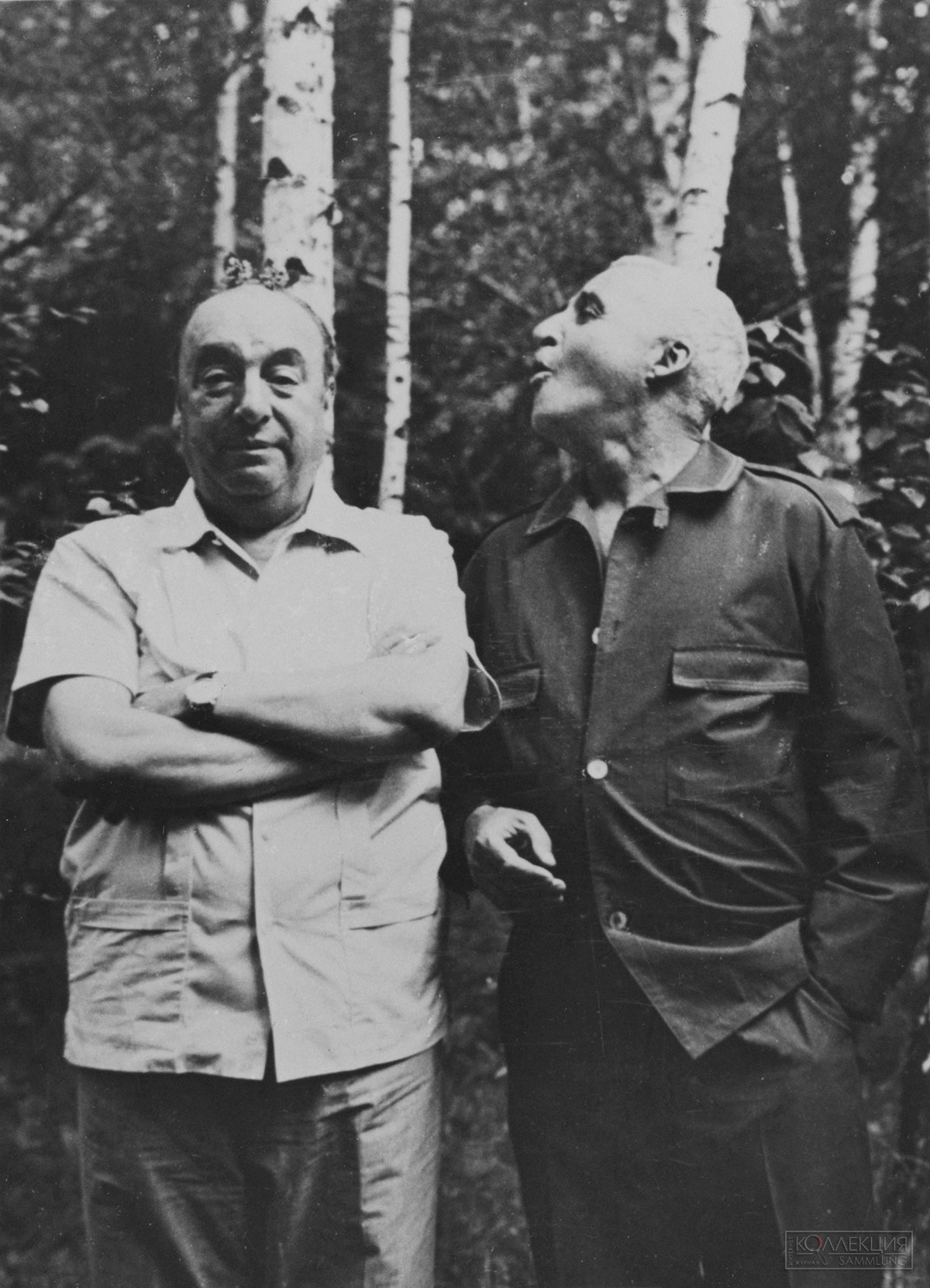 Константин Симонов и Пабло Неруда