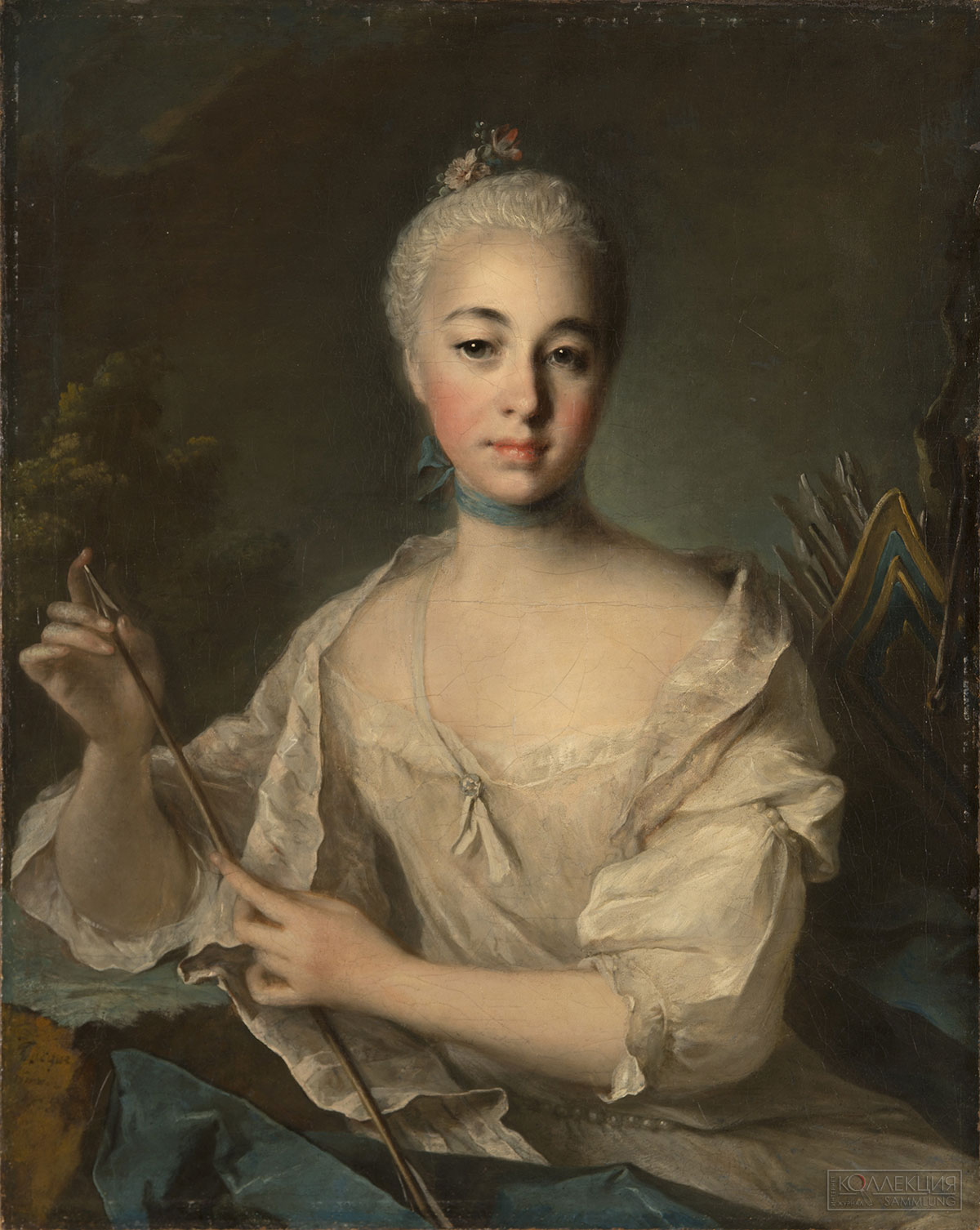 Токе Л. (1696, Париж – 1772, там же). Портрет графини А.М. Воронцовой. Ок. 1758. Холст, масло. 81 х 65. ГРМ