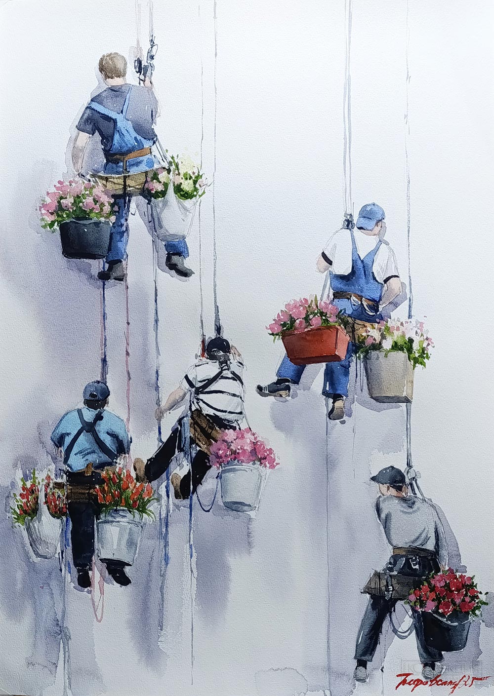 Петровская Ирина. Первоцветы. 40х60