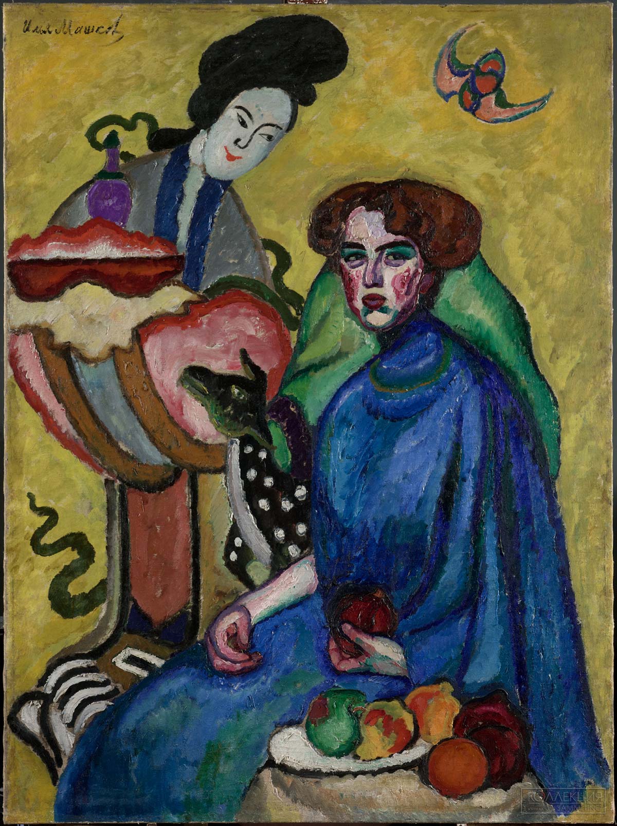 Машков И.И. Дама с китаянкой. Портрет Е.И. Киркальди. ГТГ