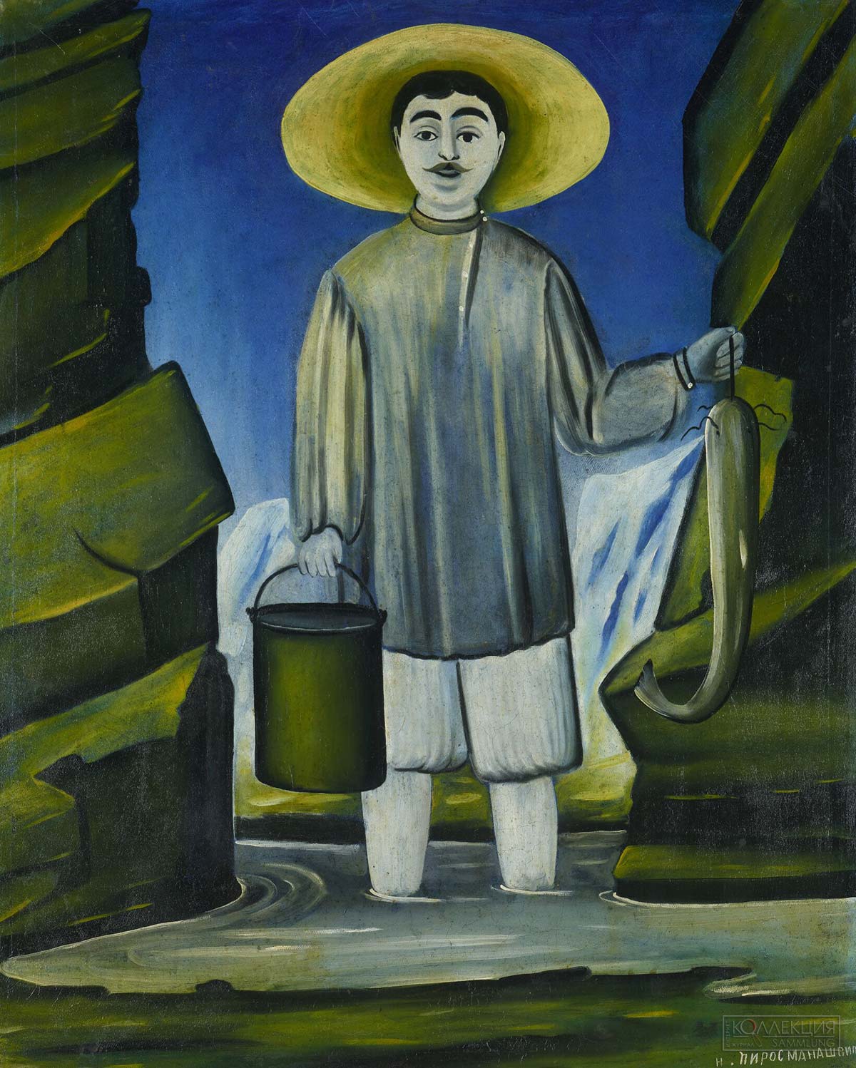 Пиросманашвили Н.А. Рыбак среди скал. ГТГ