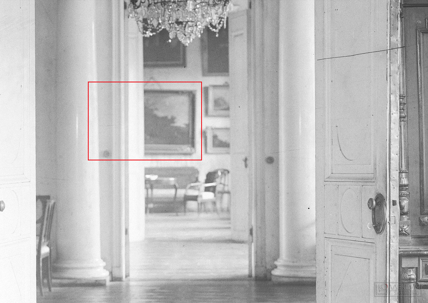 Музей-усадьба Покровское-Стрешнево. Вид из библиотеки на картинную. 1919-1927 гг. ГИМ