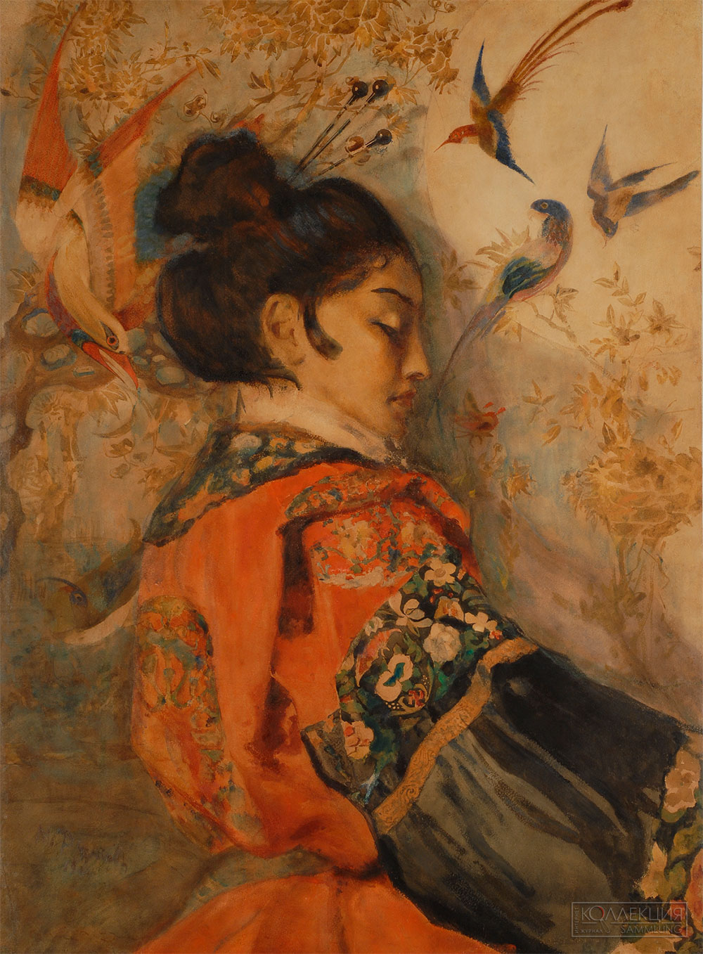 Под маской. Модест Дурнов. Портрет Анны Назариной, сестры художника. Конец 1900-х – 1910-е. Собрание Романа Бабичева, Москва