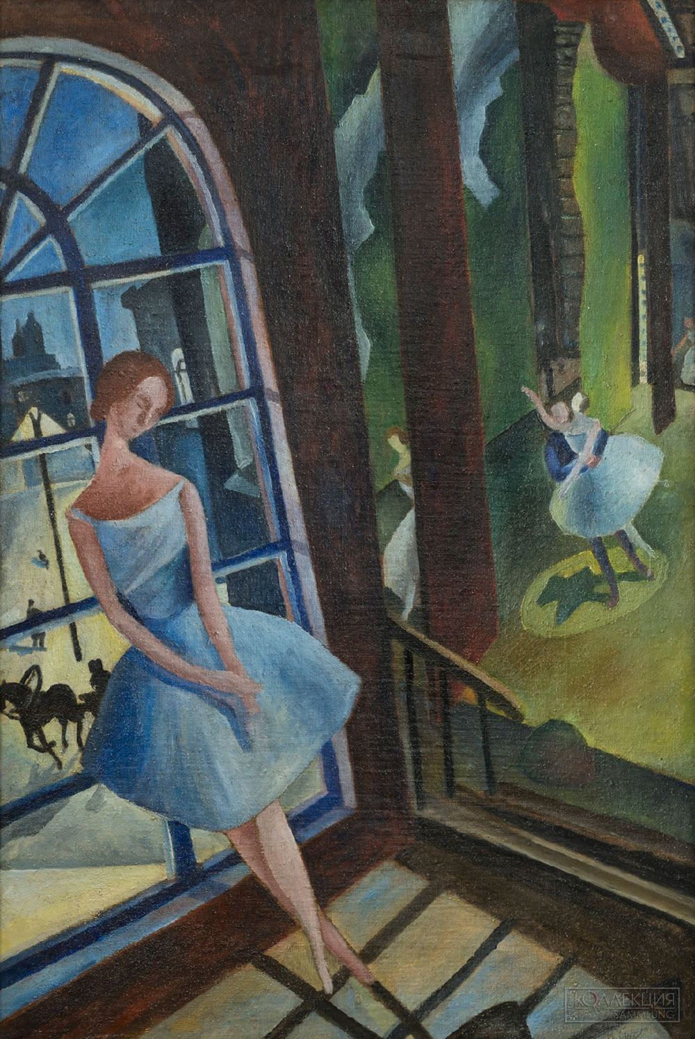 Школа Званцевой. Владимир Дмитриев. Балерина у окна. Мадонна. 1922–1923. Частное собрание