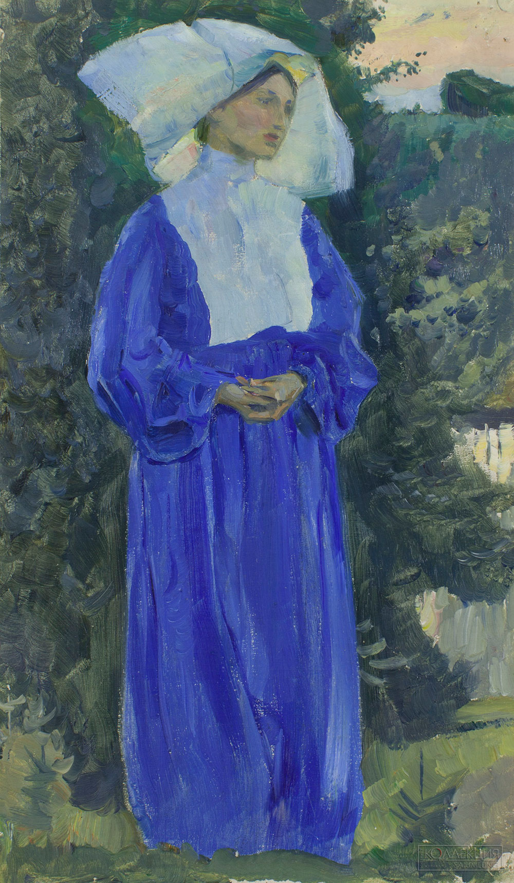 Под маской. Михаил Нестеров. Екатерина Петровна Нестерова в маскарадном костюме итальянской монахини. 1914. Башкирский государственный художественный музей имени М.В. Нестерова, Уфа