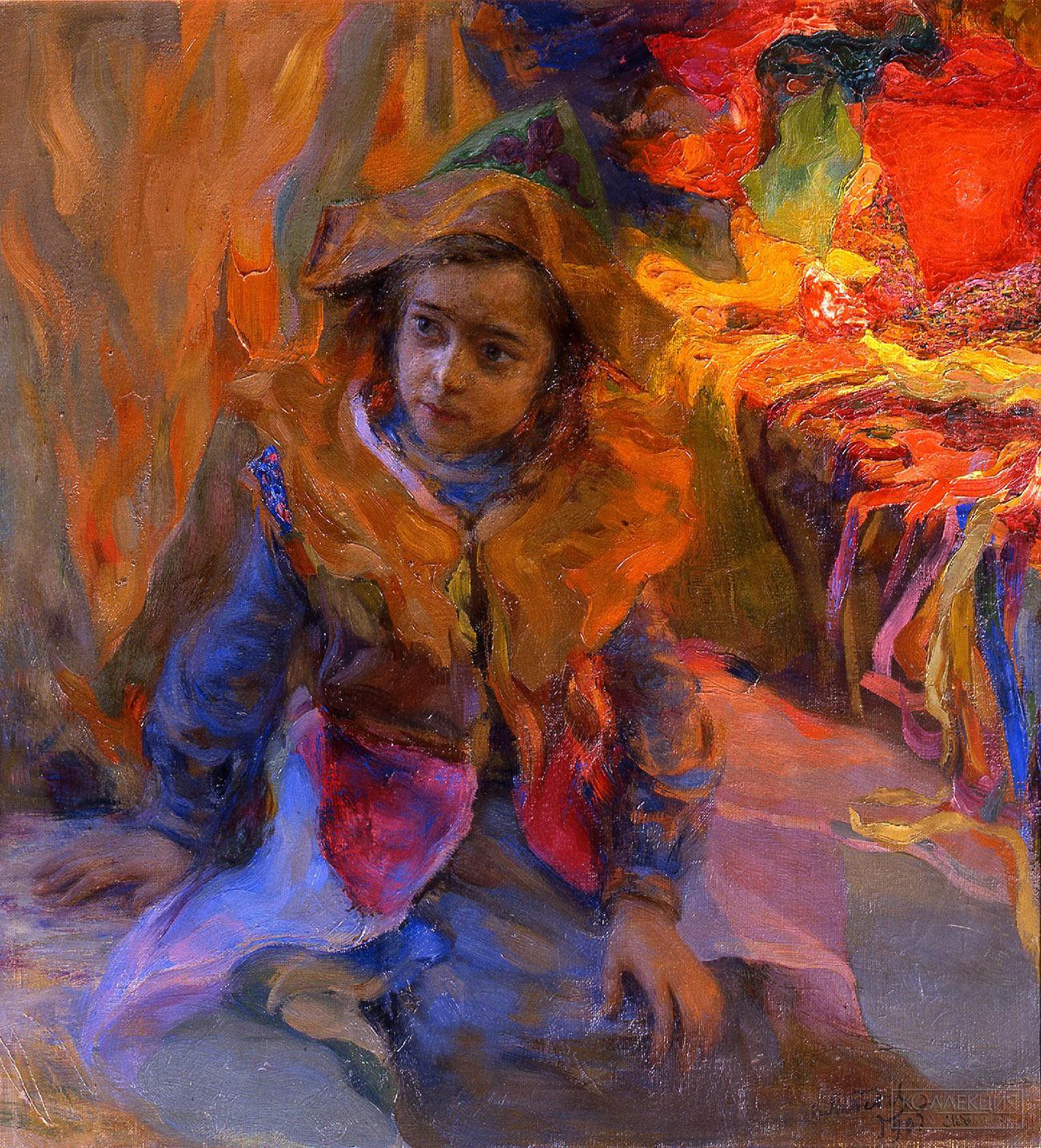 Под маской. Василий Лебедев. Девочка в маскарадном костюме. 1905. Краснодарский краевой художественный музей имени Ф.А. Коваленко