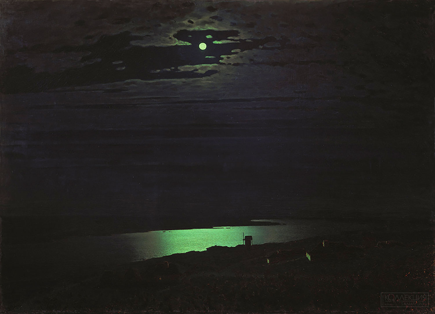 Архип Куинджи (1842-1910). Лунная ночь на Днепре. 1880. ГРМ