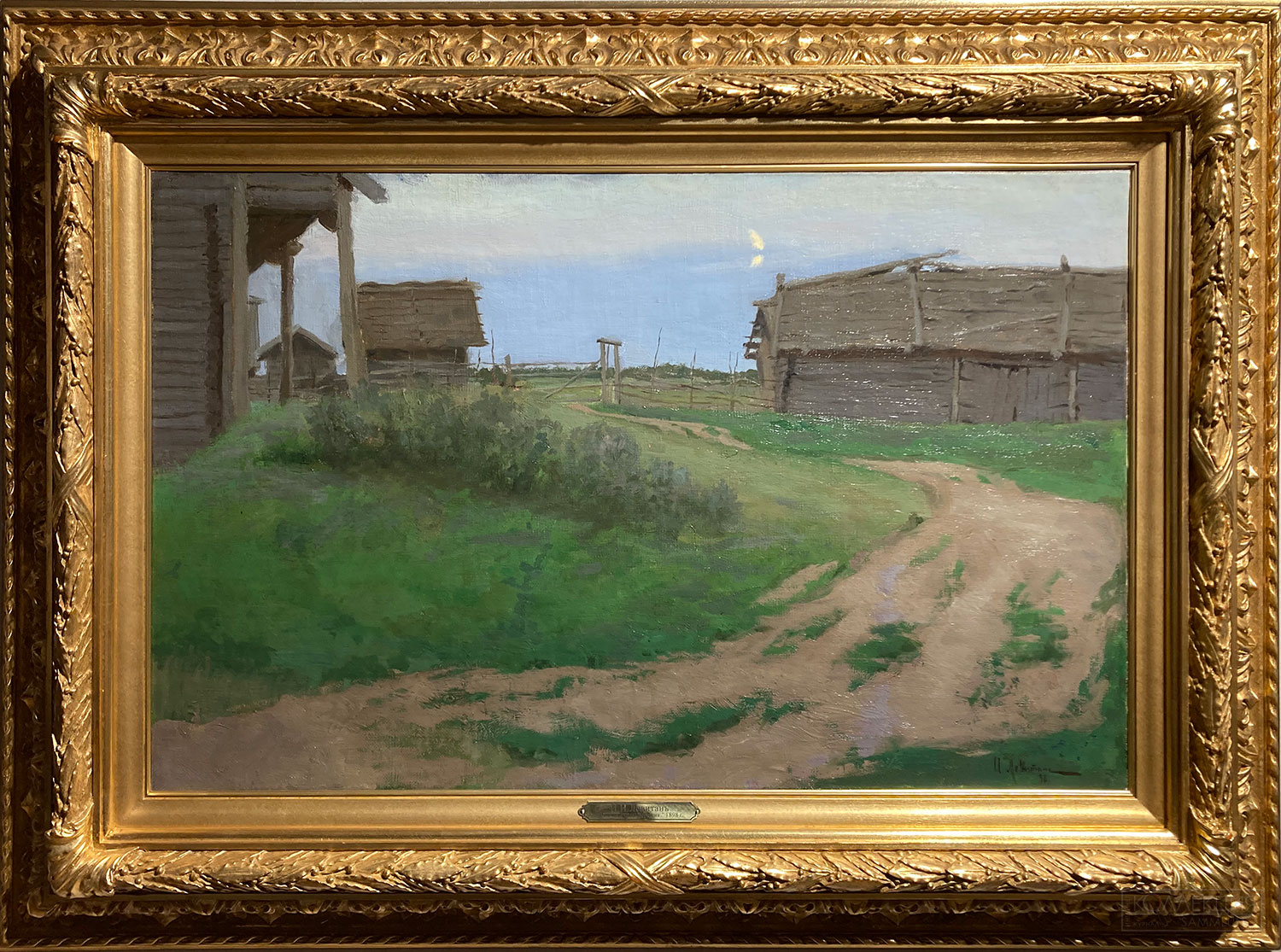 Левитан Исаак Ильич (1860-1900). Восход луны. Деревня. 1898. Холст, масло. Собрание А. Лебедевой