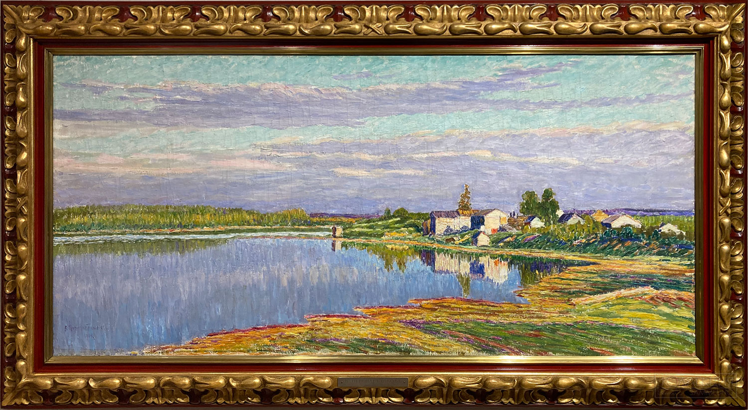 Переплётчиков Василий Васильевич (1863-1918). Селение Лахта. Архангельская губерния. 1914. Холст, масло. Собрание Коллекціонеръ Клуба