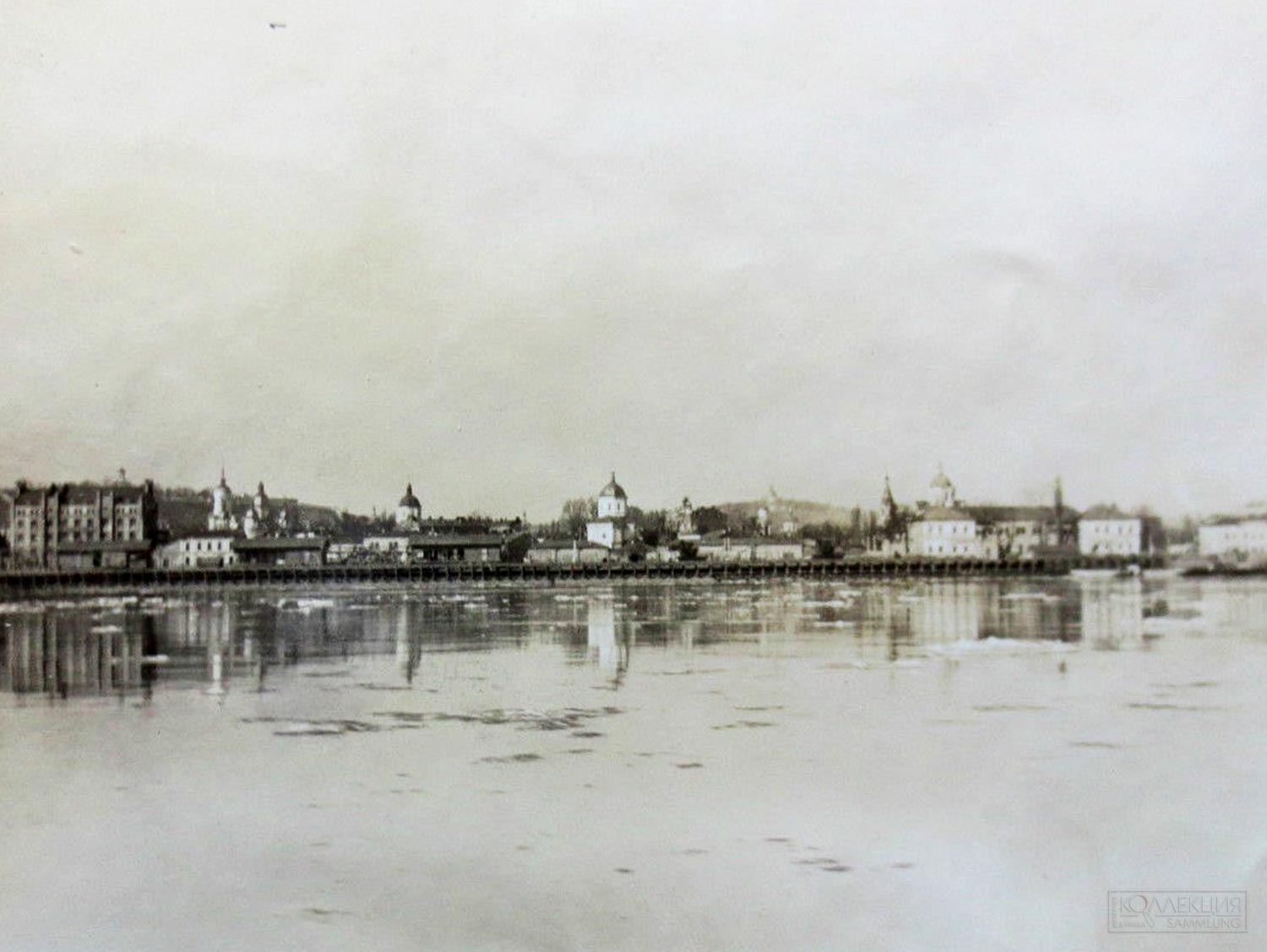 Фото Отто Фаузера №427. Вид г. Киев. Порт Подол на Днепре, 29 марта 1918 года. (Die hafenstadt Podol vom Dnjepr, 29.03.1918).