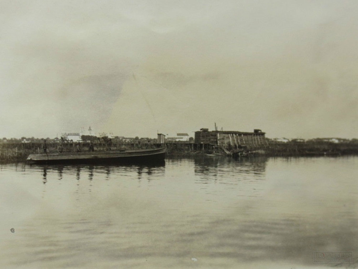 Фото Отто Фаузера №408. Немецкое болотная позиция в непосредственной близости от Пинска 1 мая 1918 года. (Deutsche Sumpfstellung bei Pinsk 01.05.1918).