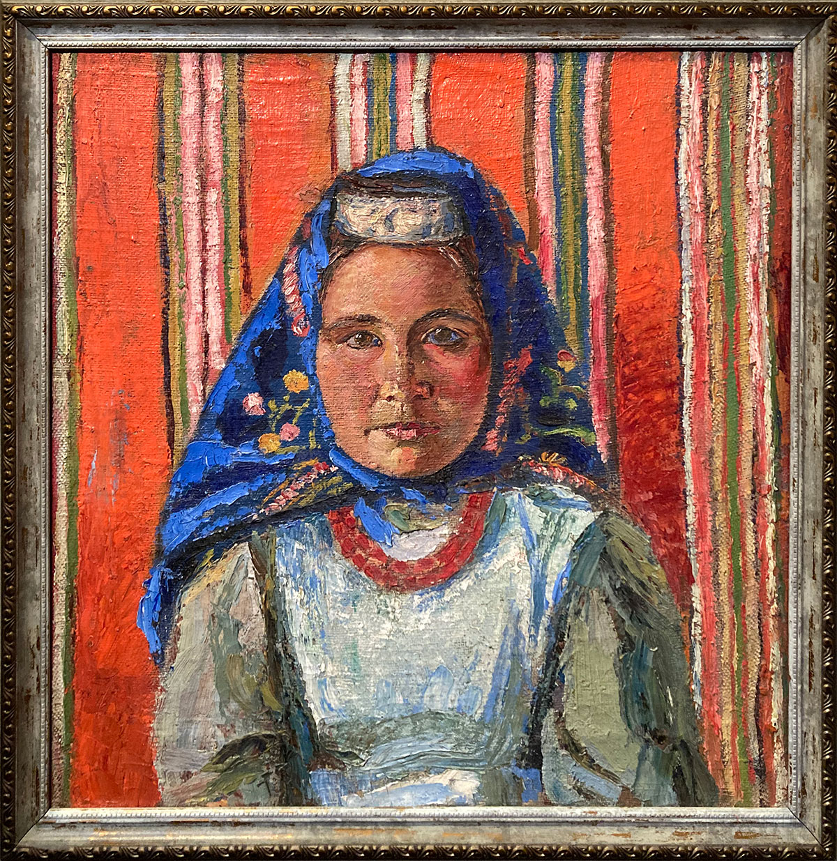 Бурлюк Д.Д. Голова татарки. 1917. Холст, масло. Собрание Национального музея Республики Башкортостан, г. Уфа